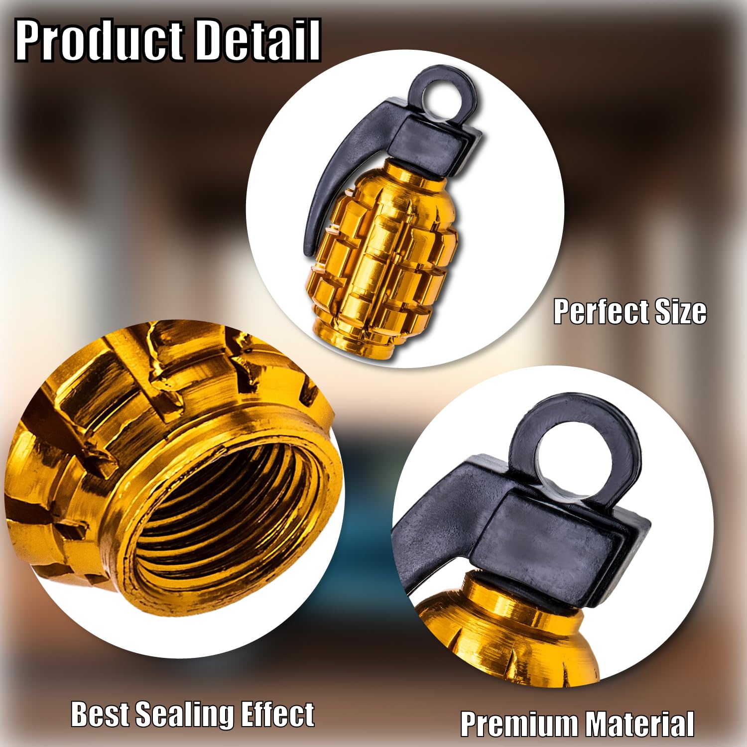 Meajoo 8Pcs Tire Valve Stem Caps, Stainless Steel Tire Valve Caps Wheel Valve Caps For Cars, Trucks, Suv, Motorcycles, Bike And