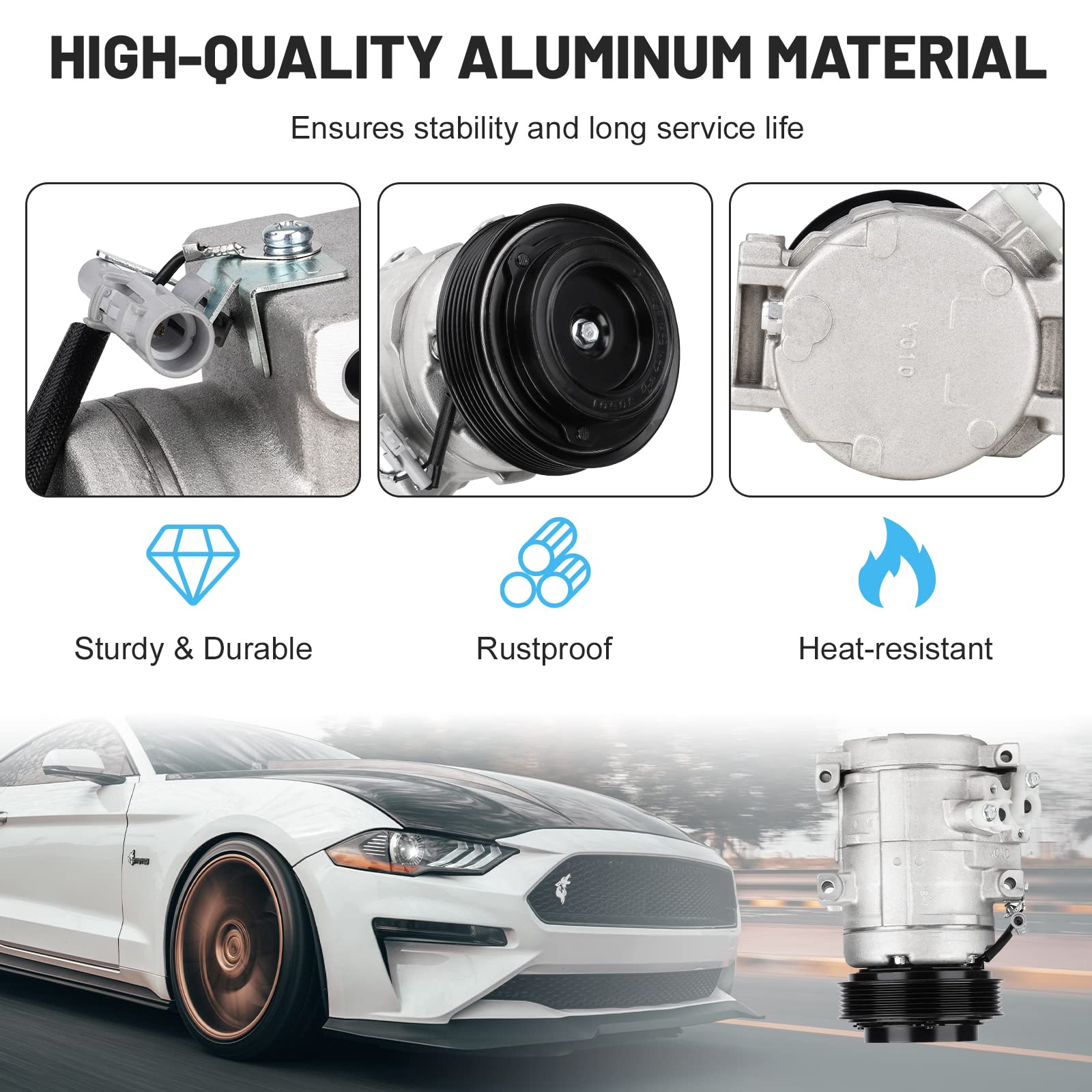 New AC Air Condition Compressor with Clutch for Toyota Sienna 3.3L 2004-2006, for Sienna 3.5L 2007 1010854 1110854