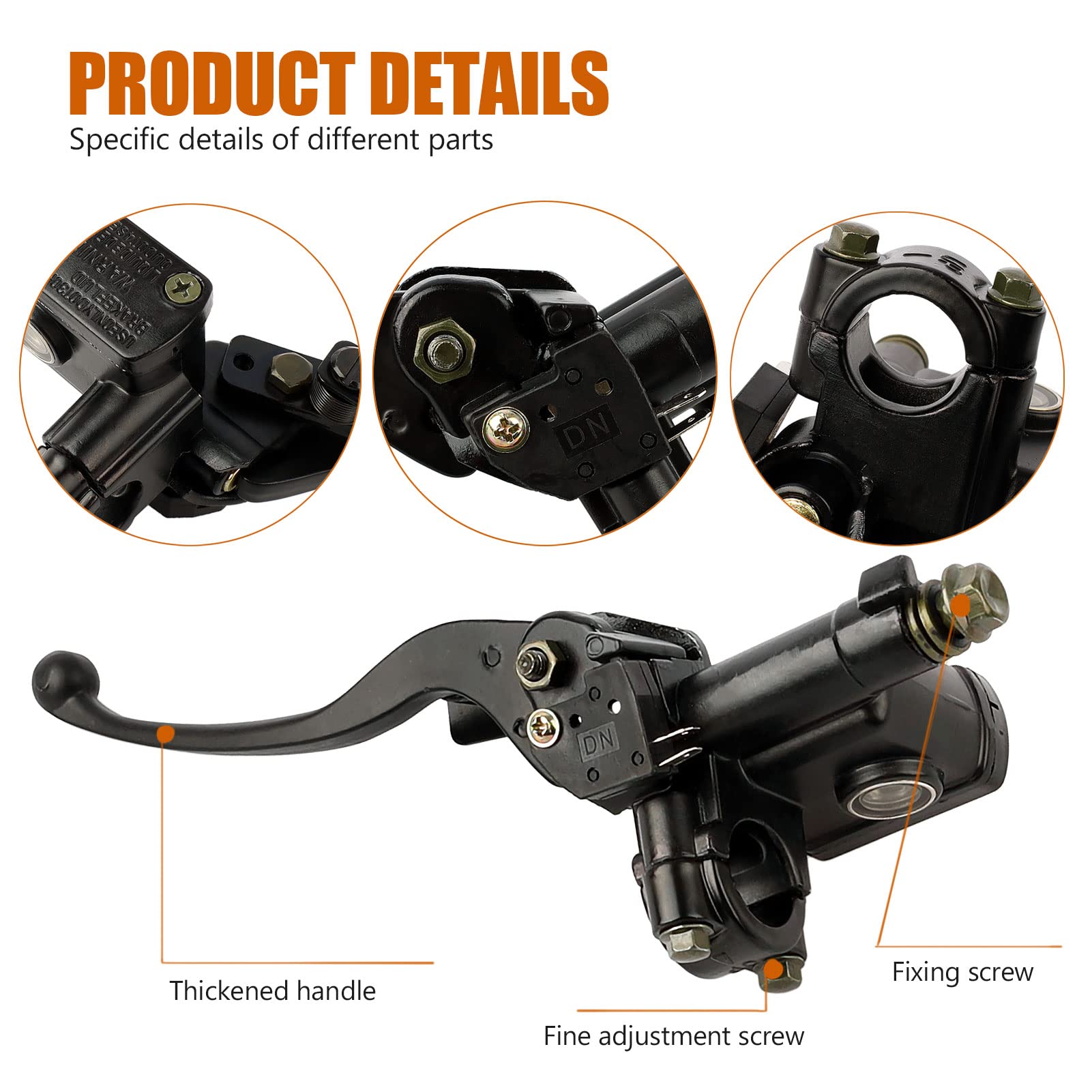 7/8'' Universal Right Hydraulic Brake Lever Handle Master Cylinder For 50Cc 110Cc 125Cc 150Cc 200Cc 250Cc Scooter Moped Chinese