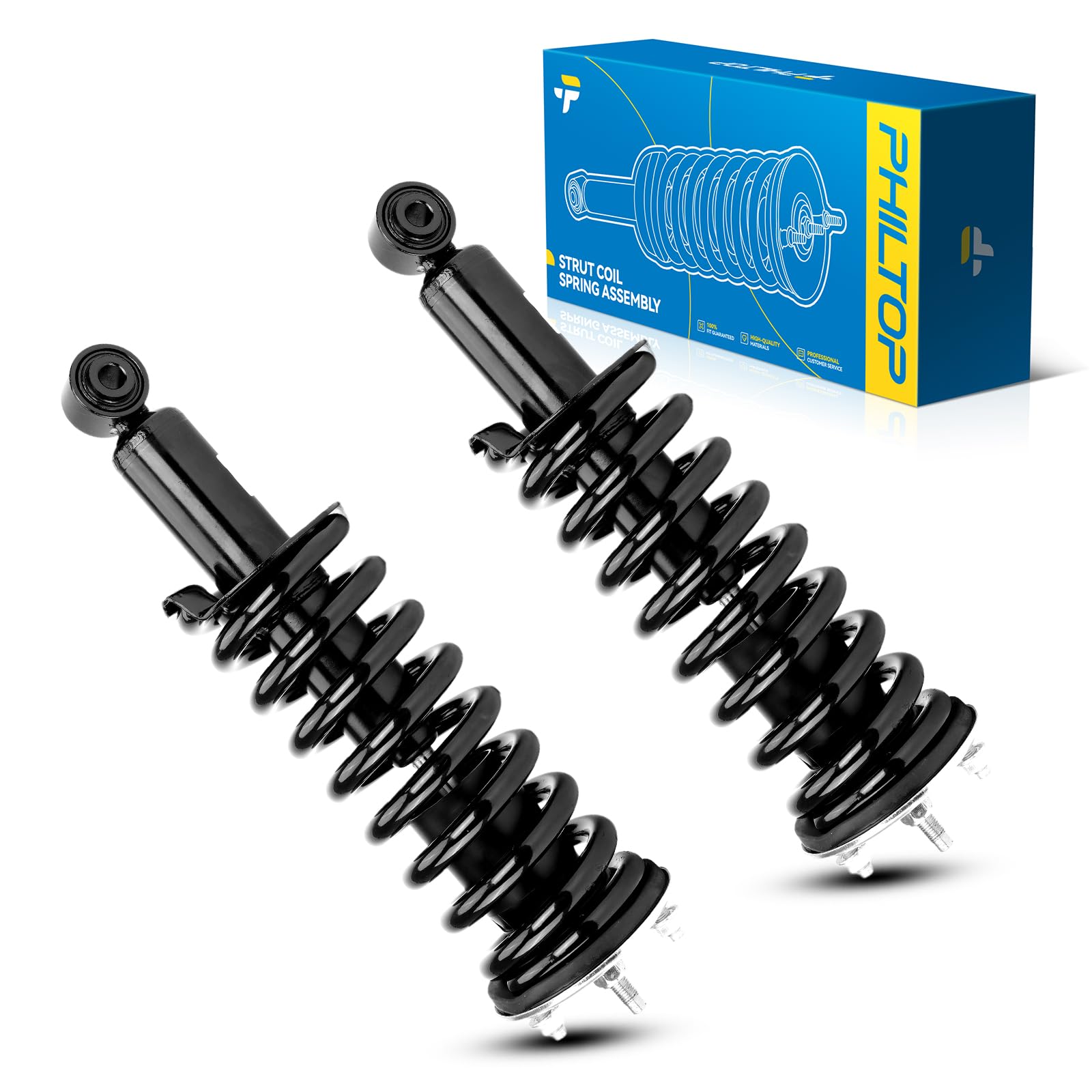 Philtop Front Struts Assembly Shock Absorber Fits Pathfinder 2005 2006 2007 2008 2009 2010 2011 2012, Xterra 2005-2015, Quick Su