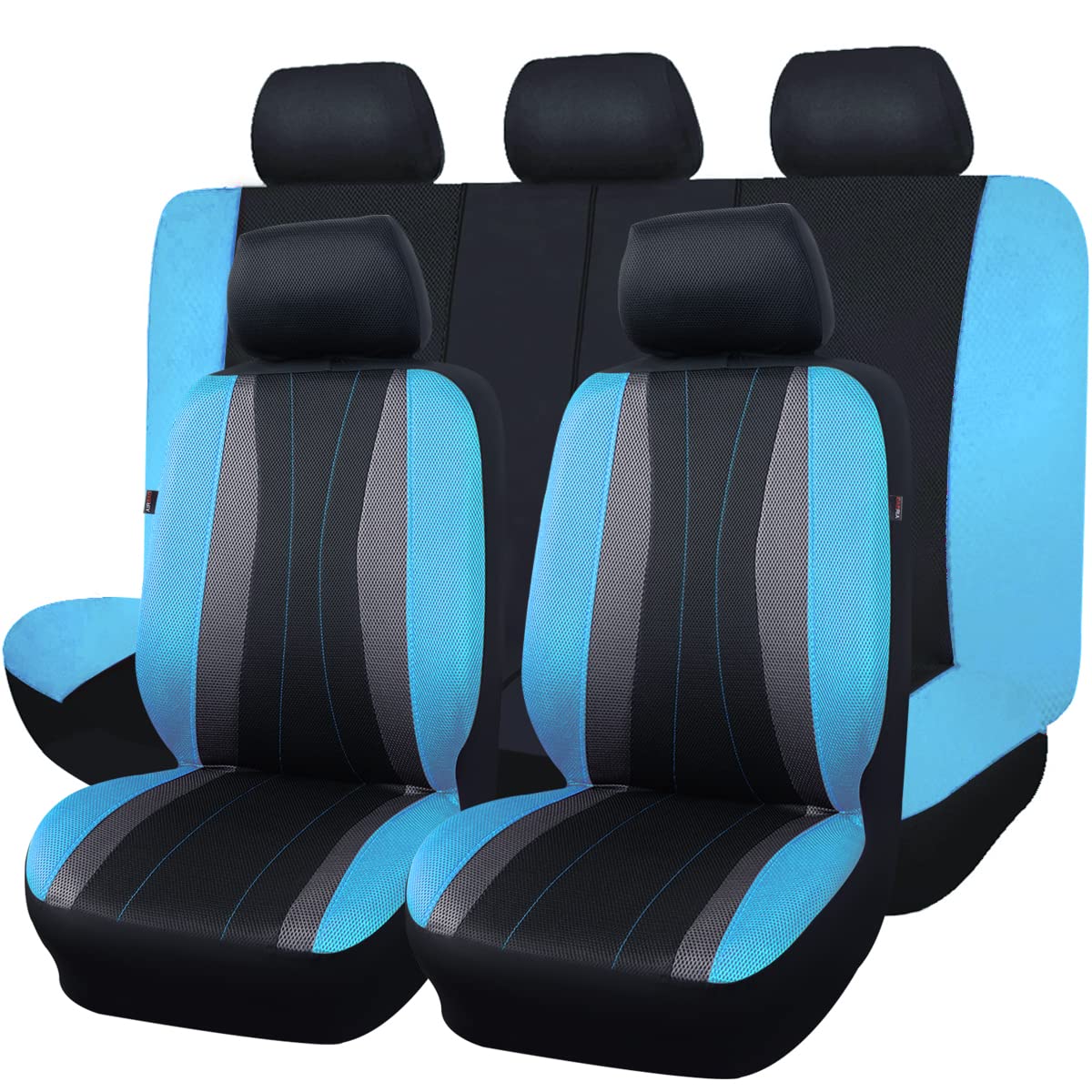 Flying Banner car seat Covers Full Set All Air Mesh Breathable Man Lady Airbag Compatible Rear Bench Split 40/60 50/50 60/40 Tru