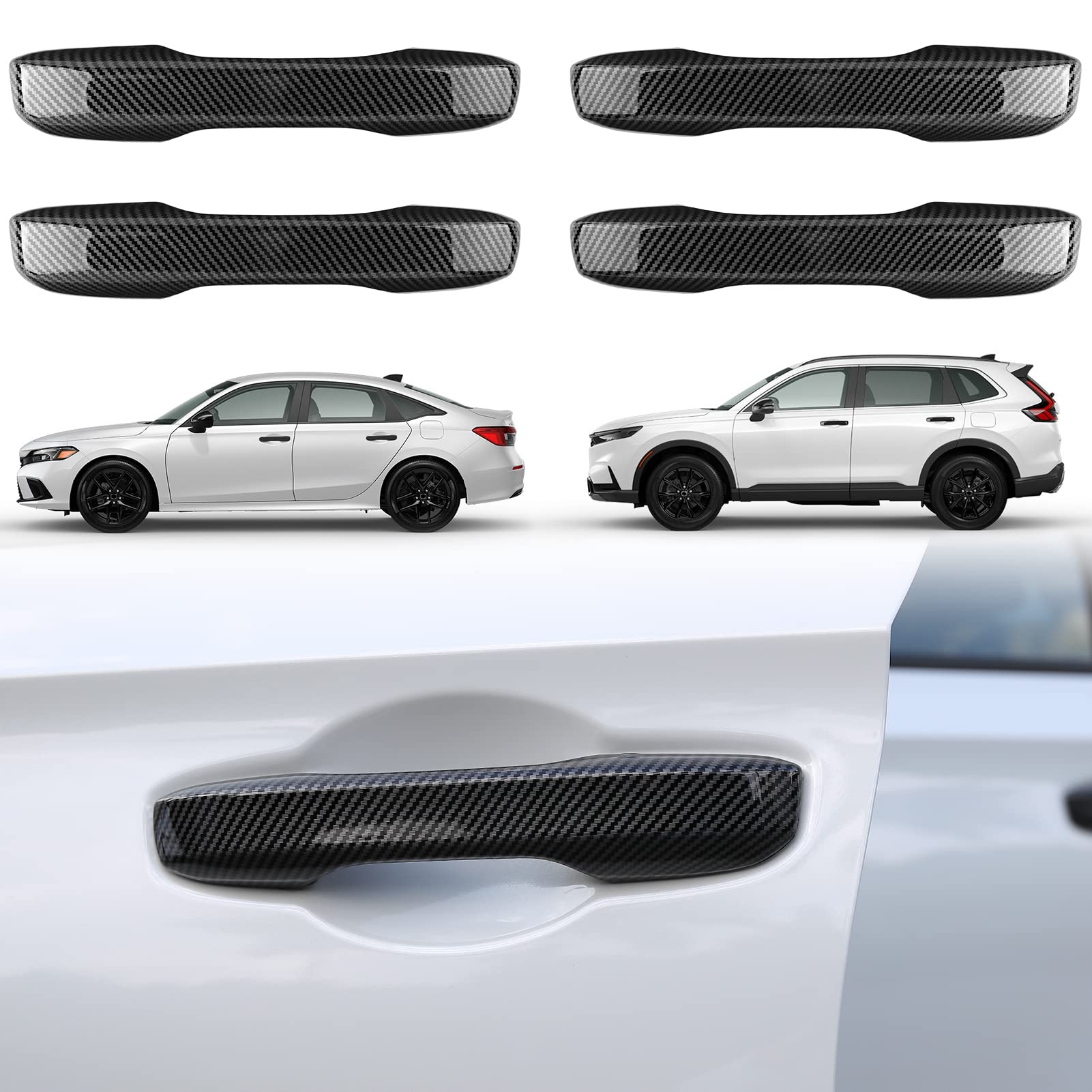Thenice for 11th Gen Civic Accessories Door Handle Cover Exterior Handle Protection Compatible with Honda Civic 2022-2025, Accor
