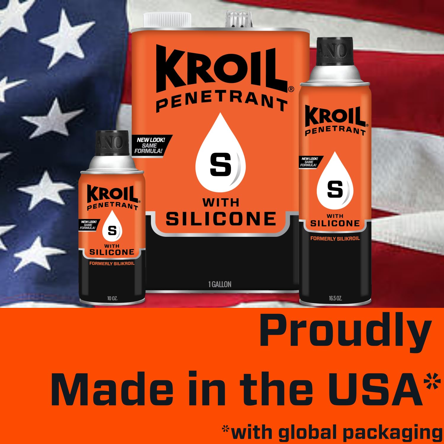 Kroil Penetrating Oil with Silicone (Aerosol Spray-10oz Can-Single) | Penetrant for Rusted Bolts, Metal | Lubricant for Hinges,