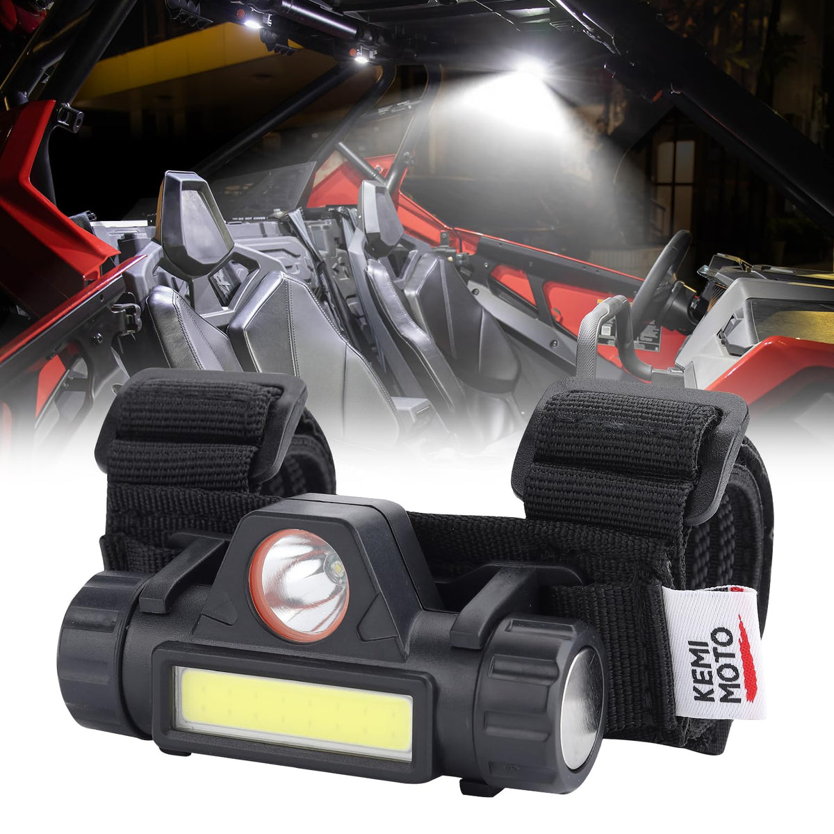 Kemimoto Utv Dome Light Roll Bar Cage Mount Interior Lights Compatible With Polaris Rzr Can Am Talon Kawasaki Golf Cart Boat Off