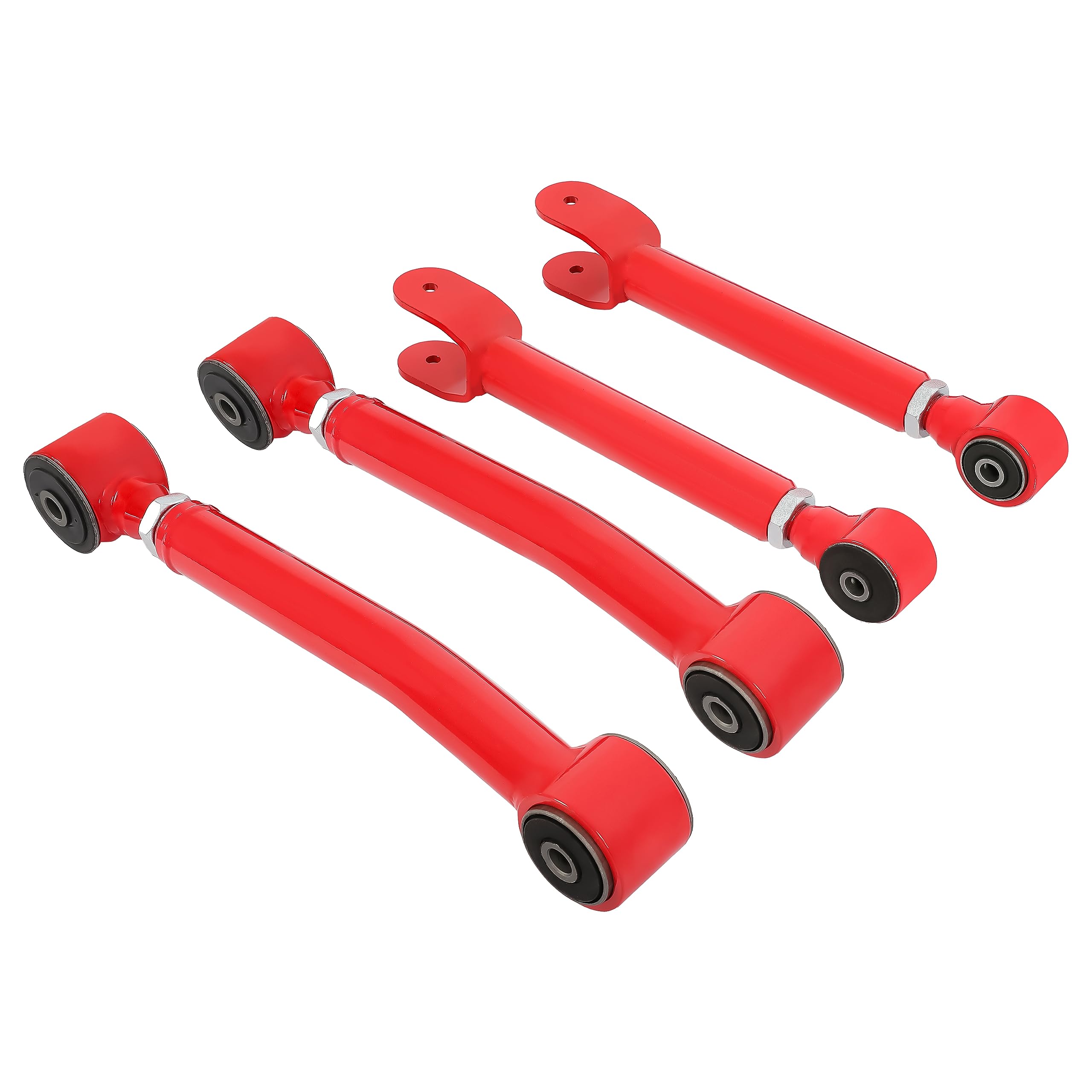 KUAFU 0-8 Lift Adjustable Control Arm for Jeep Cherokee XJ, Comanche MJ, Grand Cherokee ZJ, Wrangler LJ/TJ - Red Powder Coated