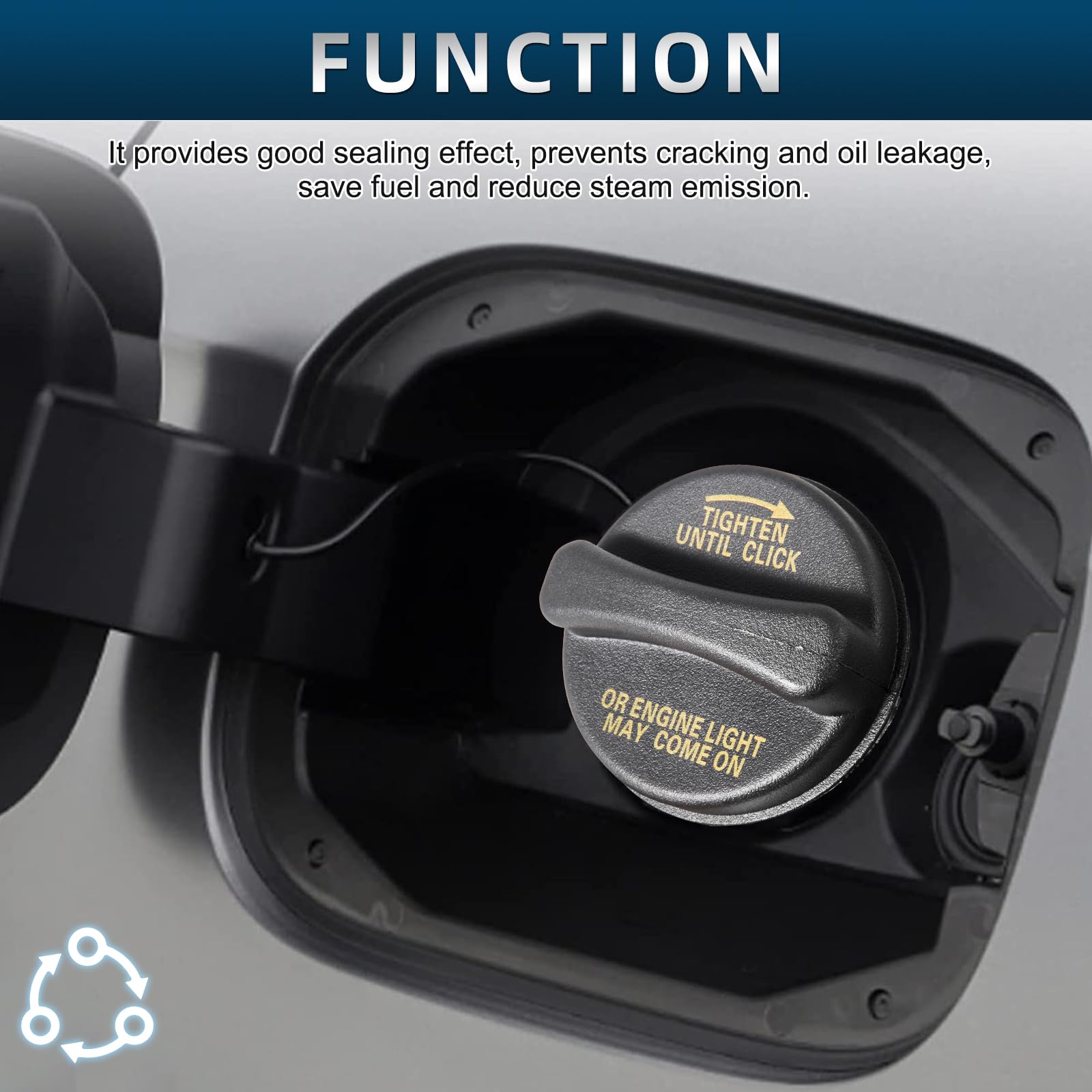 Fuel Tank Cap Gas Cap Compatible with Lincoln Ford Mercury, 1999-2004, 1997 Ford Mustang,1998-2003 Ranger, 2000-2005 Lincoln LS,