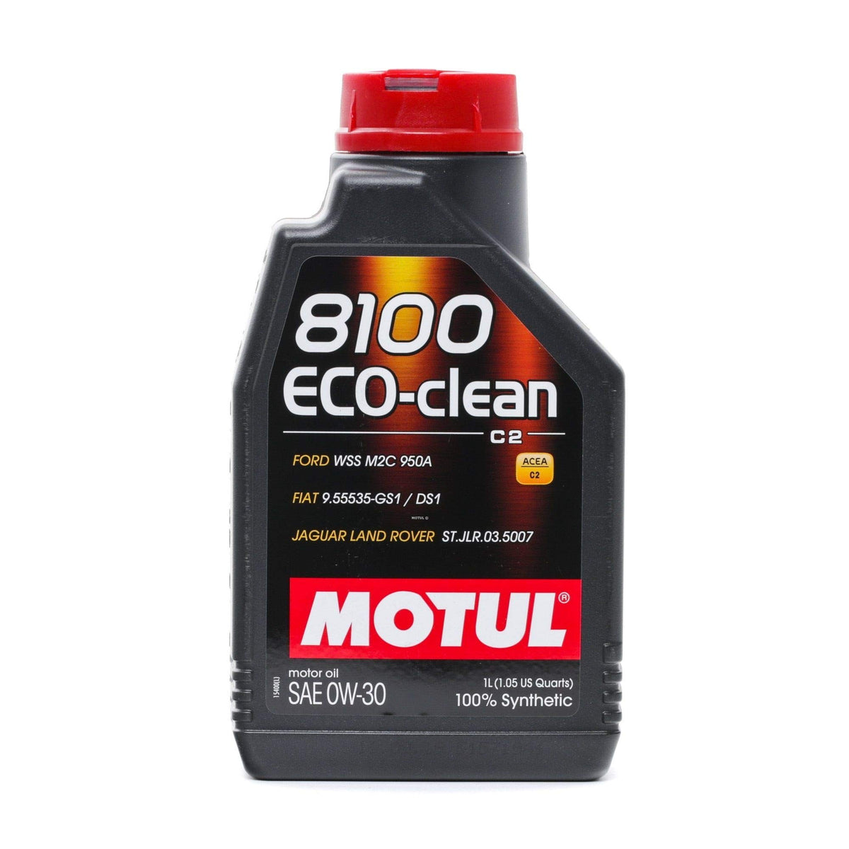 Motul 102888 8100 Eco-Clean 100% Synthetic Fuel Engine Oil 0W30 1L