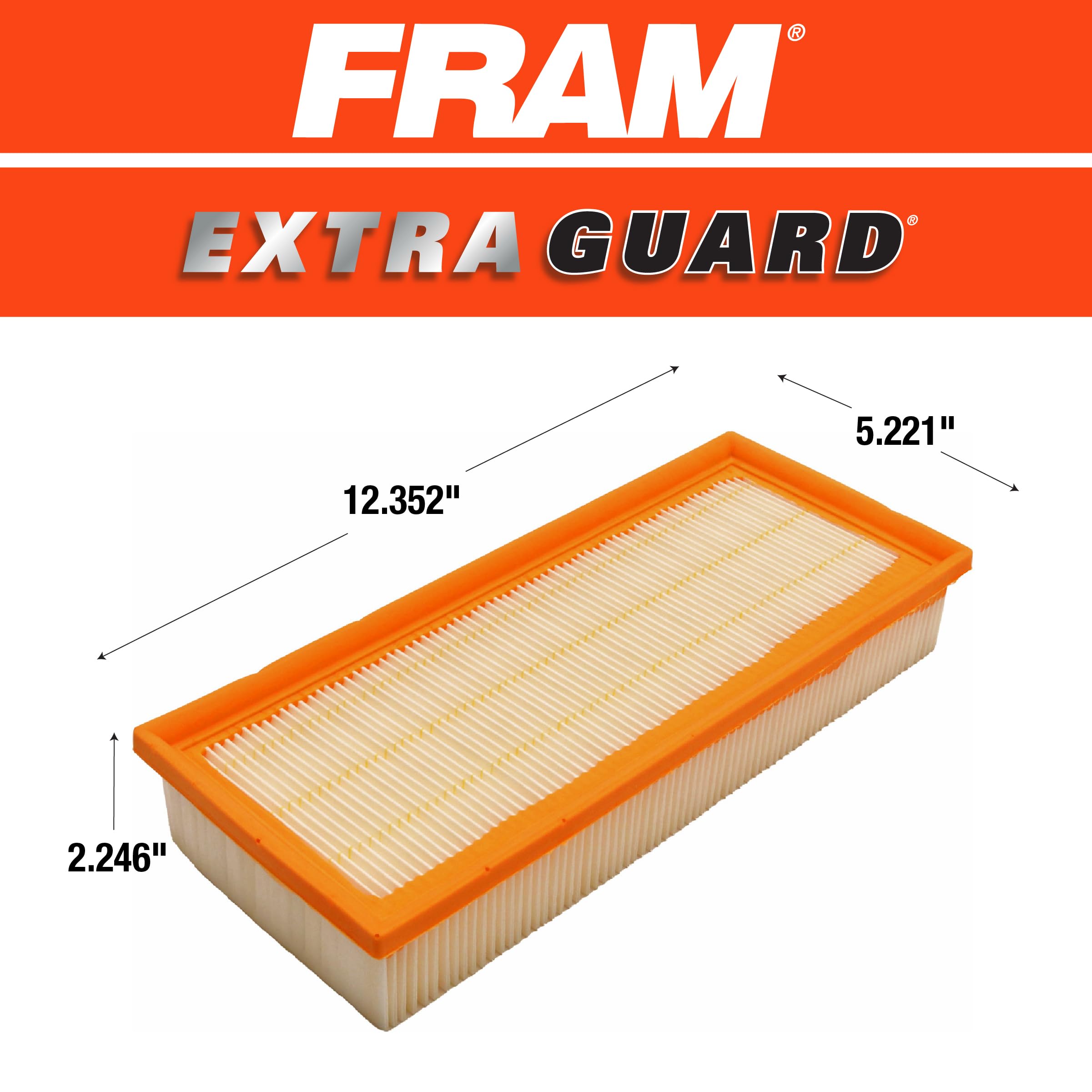 Fram Extra Guard Ca10349 Replacement Engine Air Filter For Select 2007-2013 Nissan Altima (2.5L), Provides Up To 12 Months Or 12,000 Miles Filter Protection