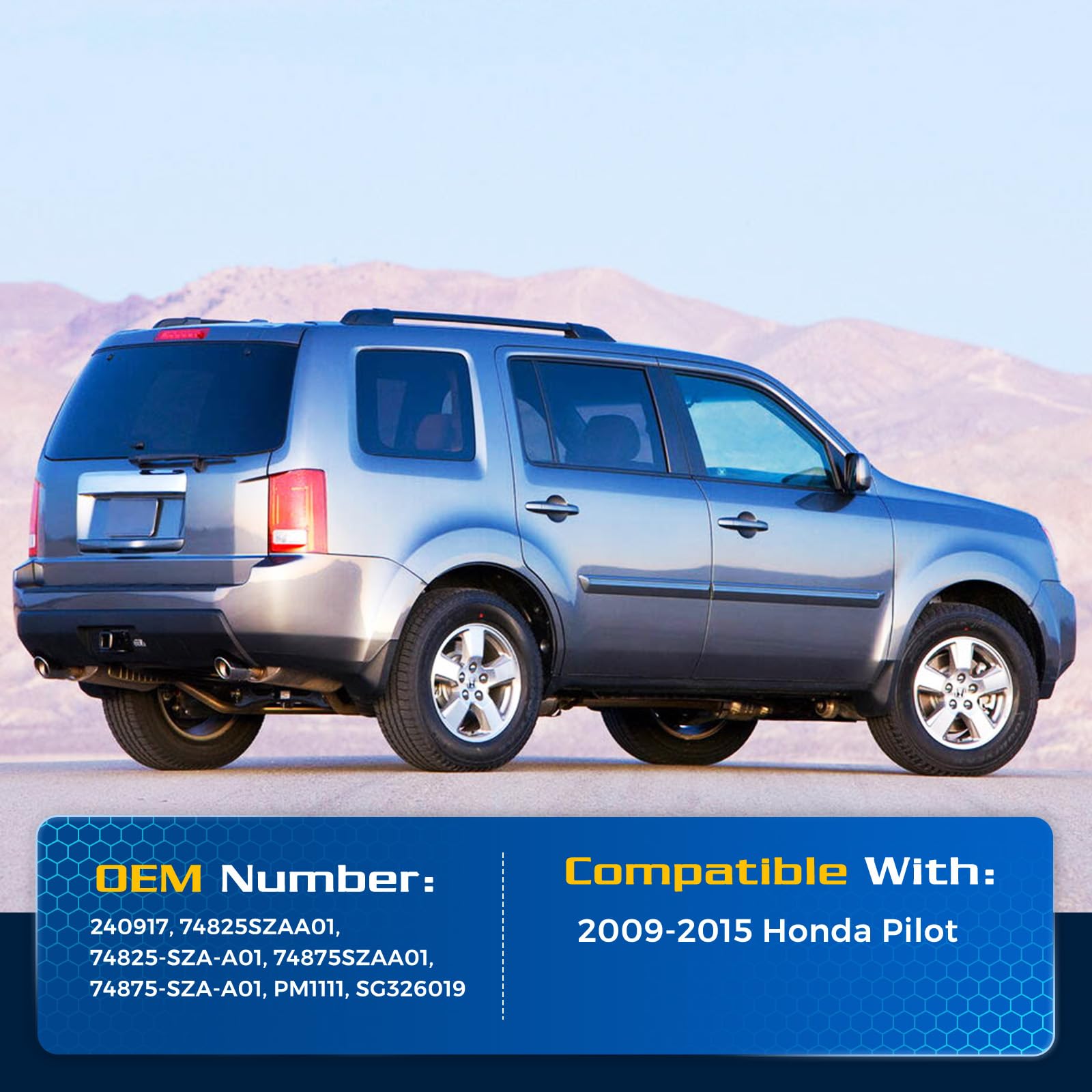 Arana Rear Window Struts For Honda Pilot 2009-2015, Rear Glass Window Replacement Shocks Fits 2009-2015 Honda Pilot, 2 Pcs