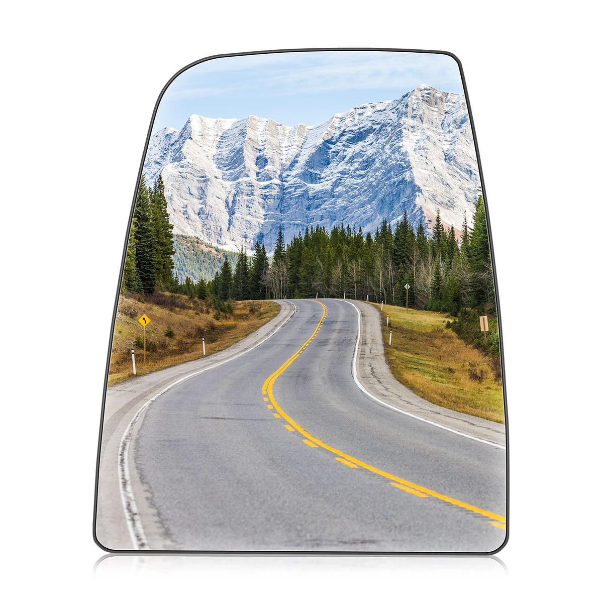 Driver Left Side Upper Rearview Convex Heated Mirror Glass With Rear Holder Fits for 2015-2022 Ford Transit-150 250 350 HD CK4Z1