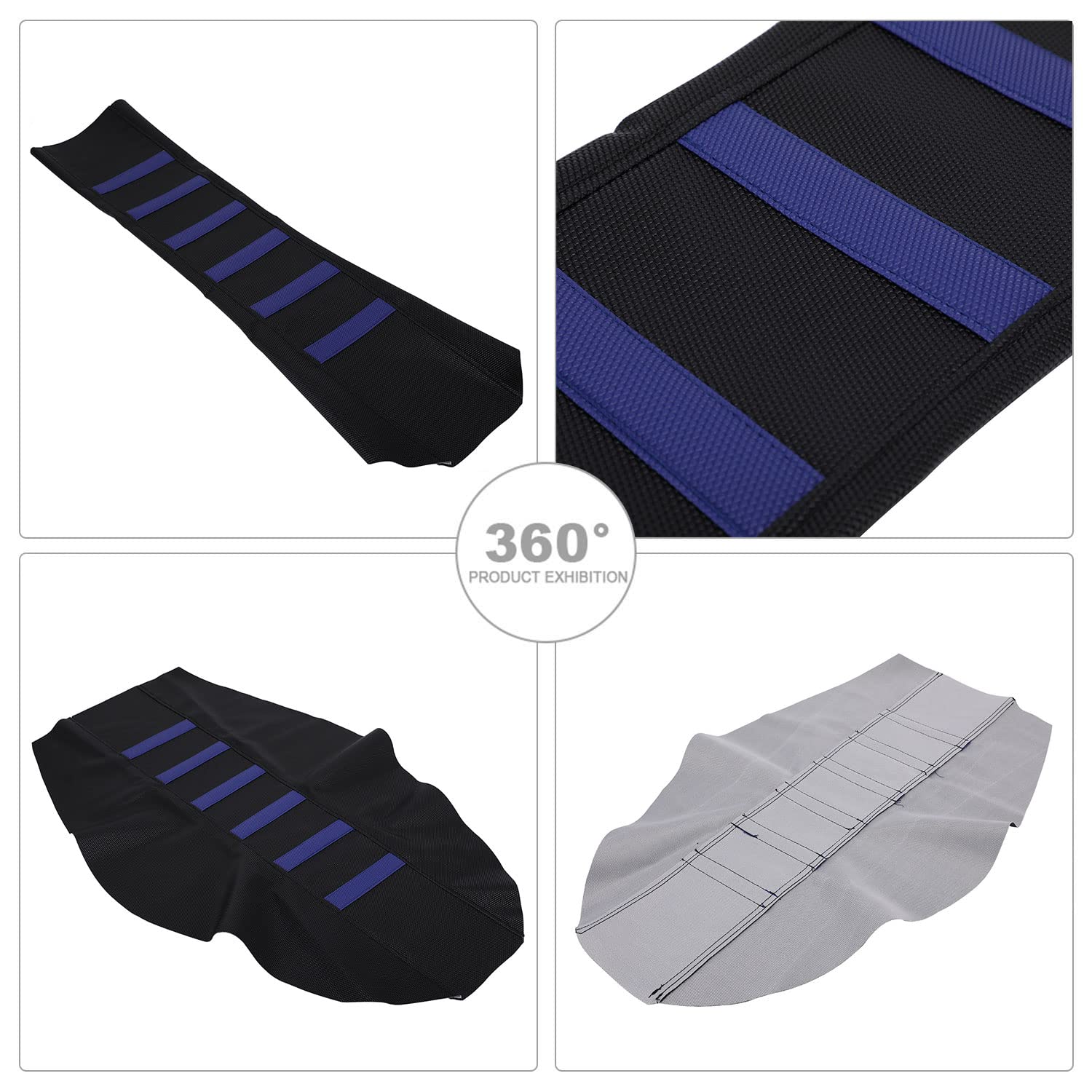 Ustpo Dirt Bike Seat Cover, Particle Surface,Soft Gripper Rubber Universal For Yz Ttr Wr Pw 50Cc - 250Cc Crf Cr Xr Rm Kx Klx Ssr Apollo Tao Tao Thumpstar Dirt Pit Bike Blue