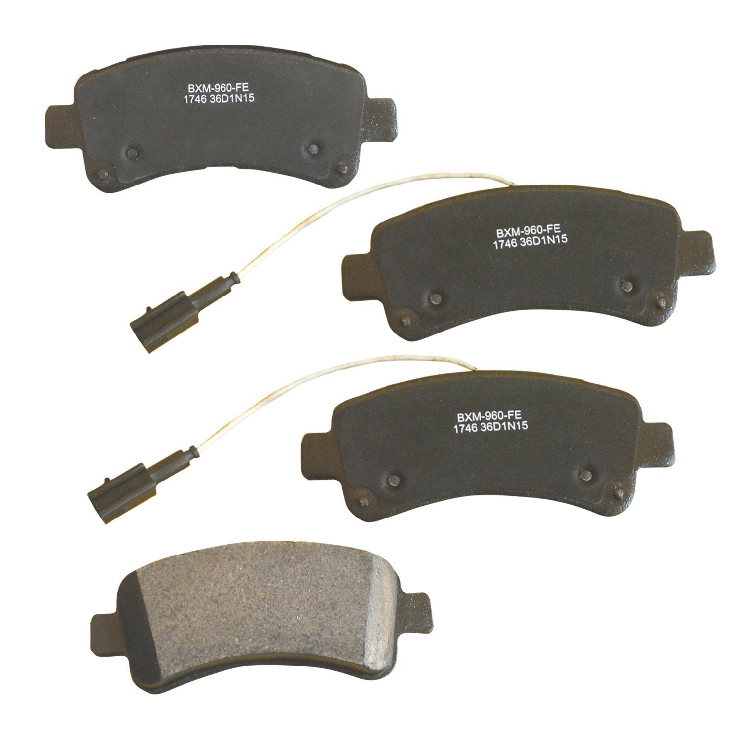 Bendix Premium Sbm1746 Semi-Metallic Rear Brake Pads For Ram Promaster 1500 2021-2014, Promaster 2500 2021-2014, Promaster 3500