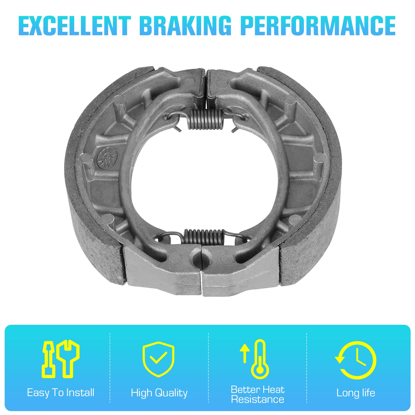 Front Rear Brake Shoes for Honda ATC 200 200E 200ES 200M 200S 81-86, TRX 90 90EX 90X 1993-2022, TRX125 85-88 303-1 Set