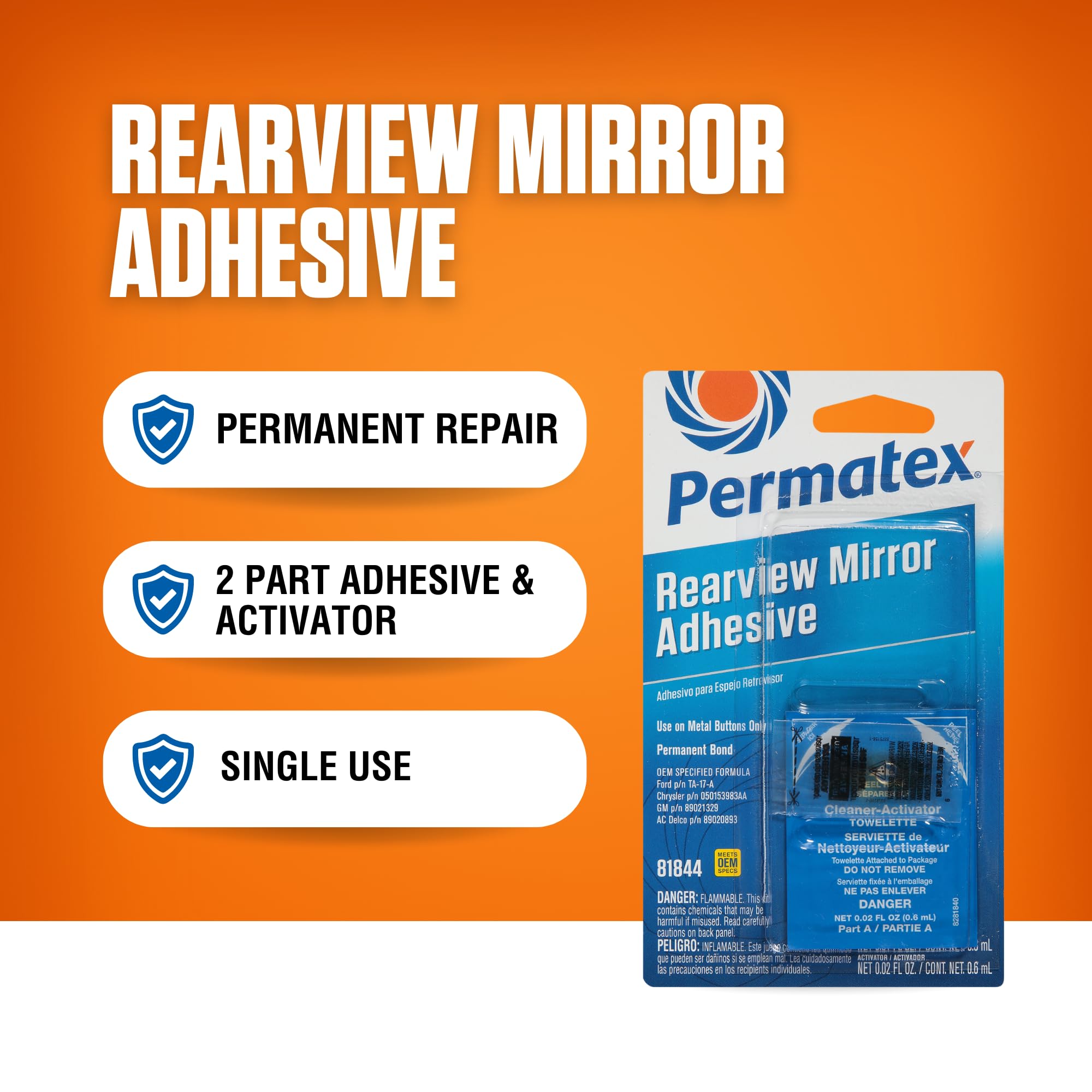 Rearview Mirror Adh.01Oz