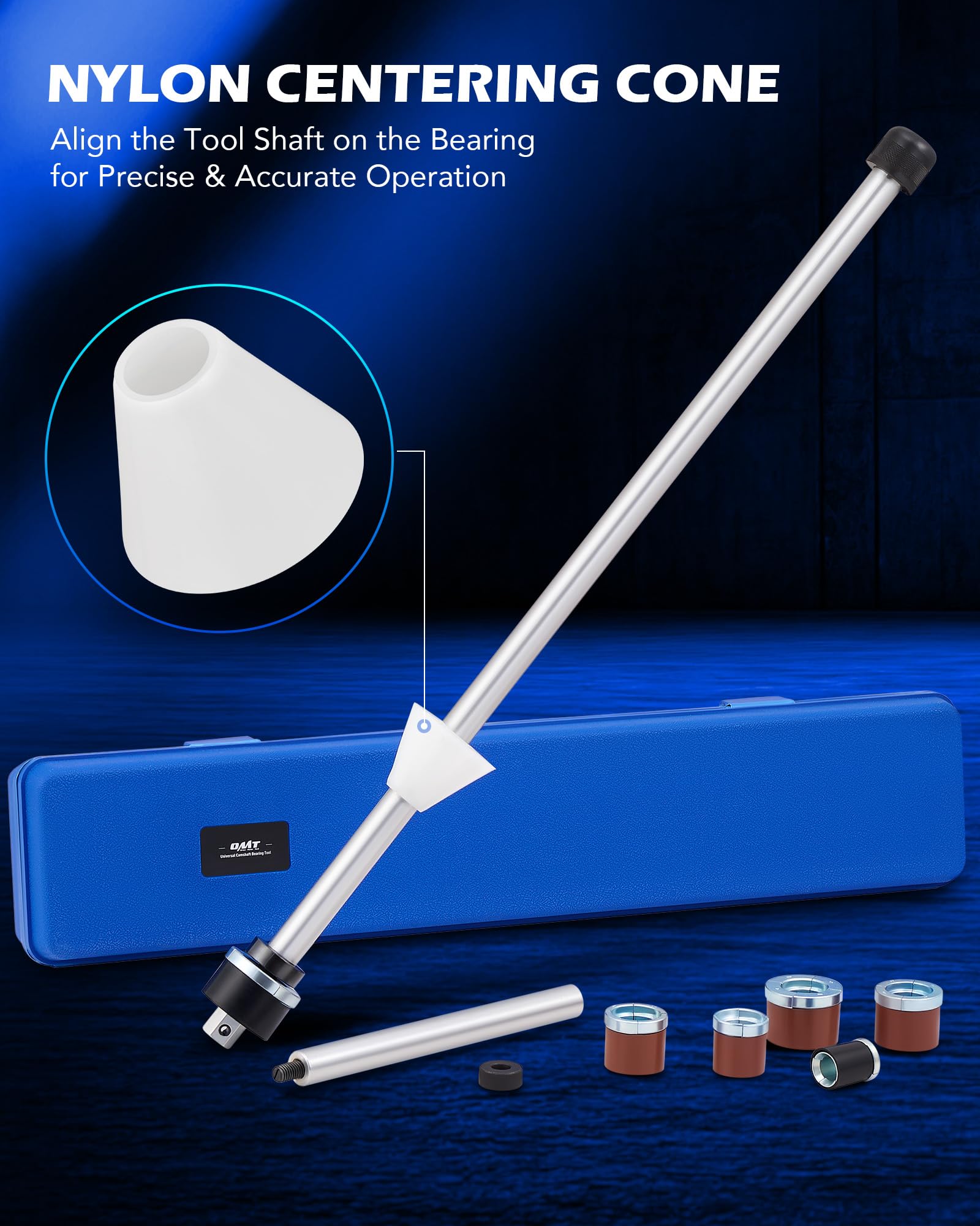 Orion Motor Tech Cam Bearing Removal And Installation Tool Set | Complete Camshaft Bearing Tool Kit With 1-1/8 To 2-2/3 Inch Ada