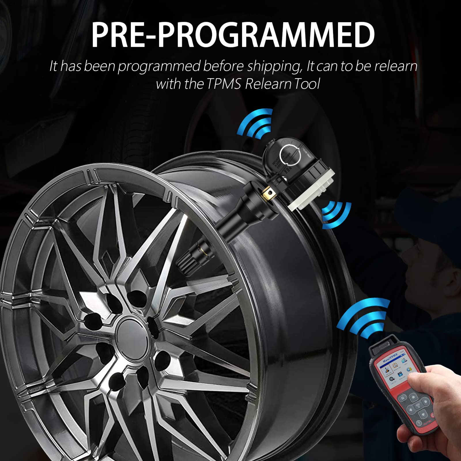 GEARMEISTER TPMS Sensor, 315MHz Tire Pressure Monitor Sensors Fit for Ford F150 Ecosport Mustang Escape Explorer Fiesta Ranger,