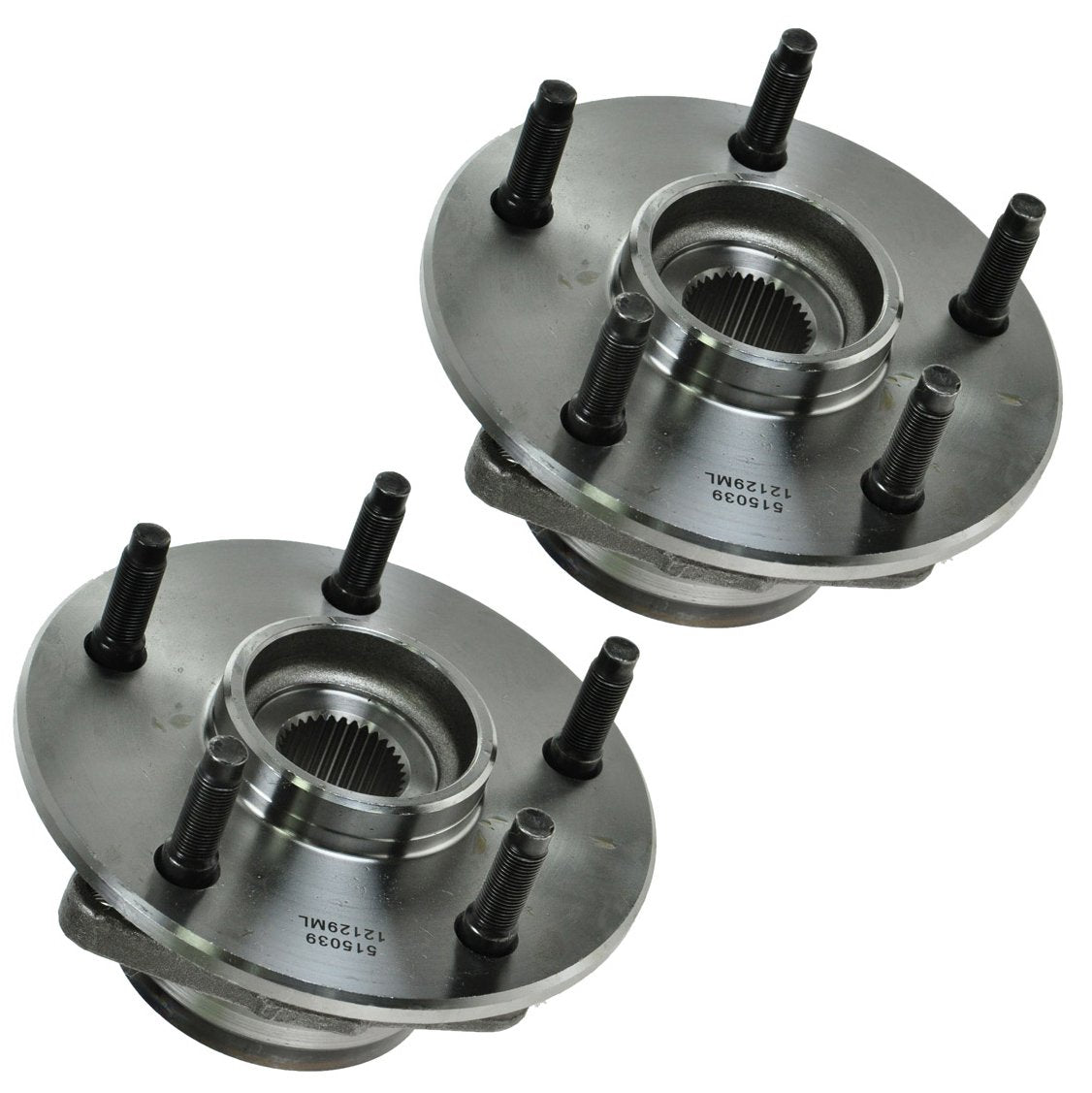 Trq Front Wheel Hub Bearings Assembly Set Compatible With 2000-2001 Dodge Ram 1500