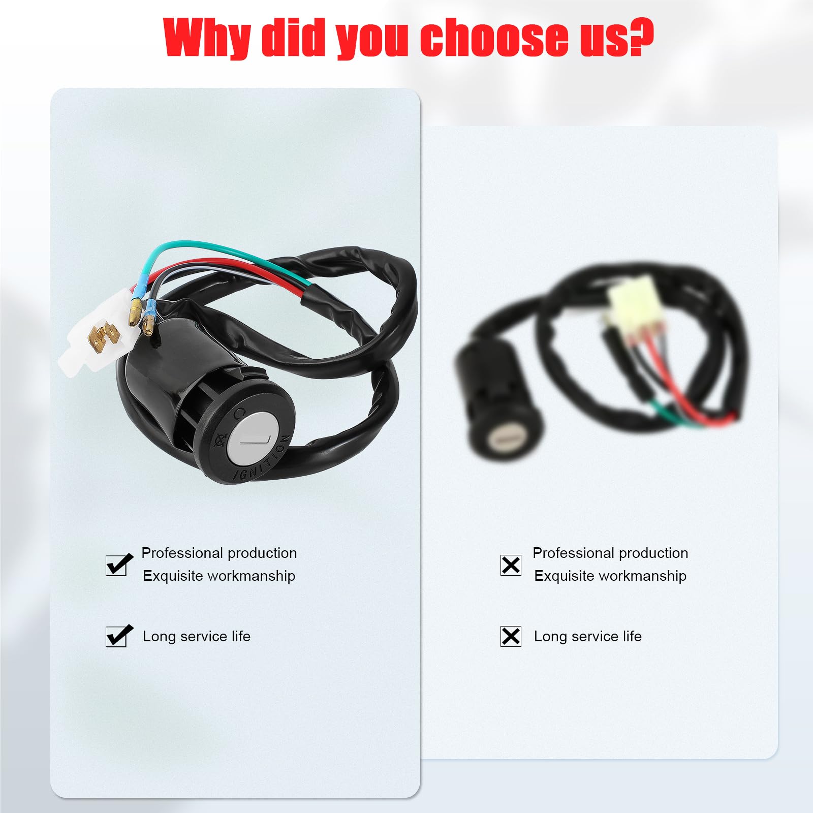 Yofmoo Ignition Key Switch For Big Red Atc250Es 35010-Ha0-680 35010-Ha0-681 35100-Ha0-027 1985-1987 Atv Bike