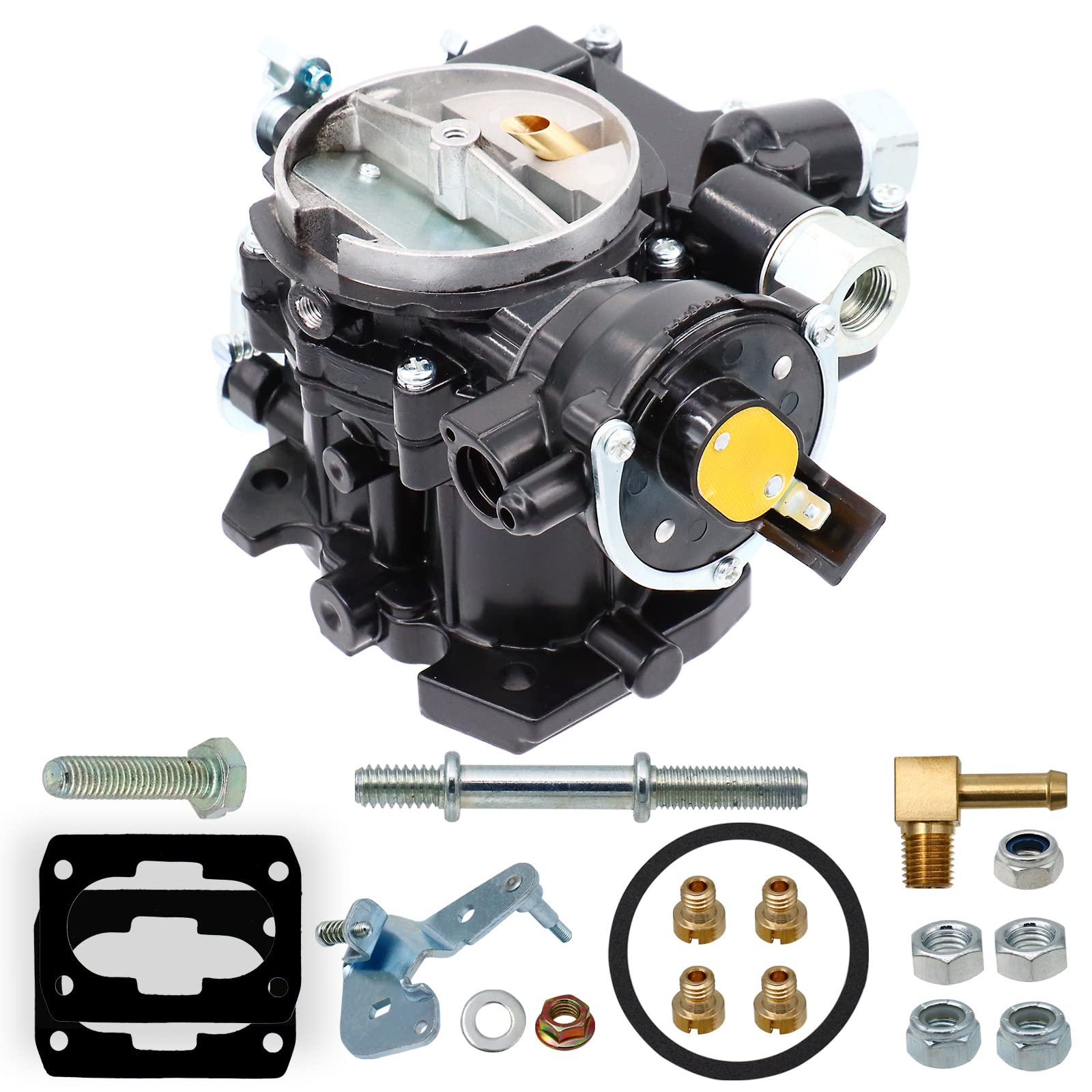 THUNDERMINGO Marine Carburetor for Mercruiser 2 Barrel 3.0L 4.3L 5.0L 5.7L with Electric Choke