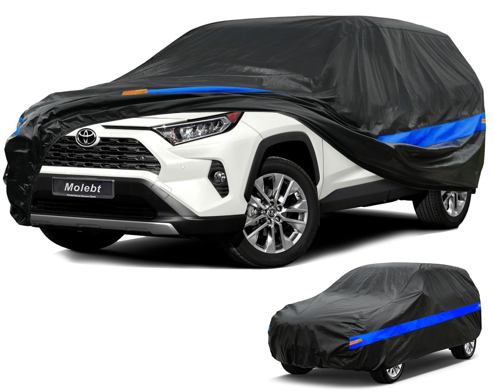Molebt Suv Car Cover Waterproof All Weather For Automobiles, Universal Fit Hyundai Santa Fe/Tucson, Jeep Cherokee, Toyota Rav4,