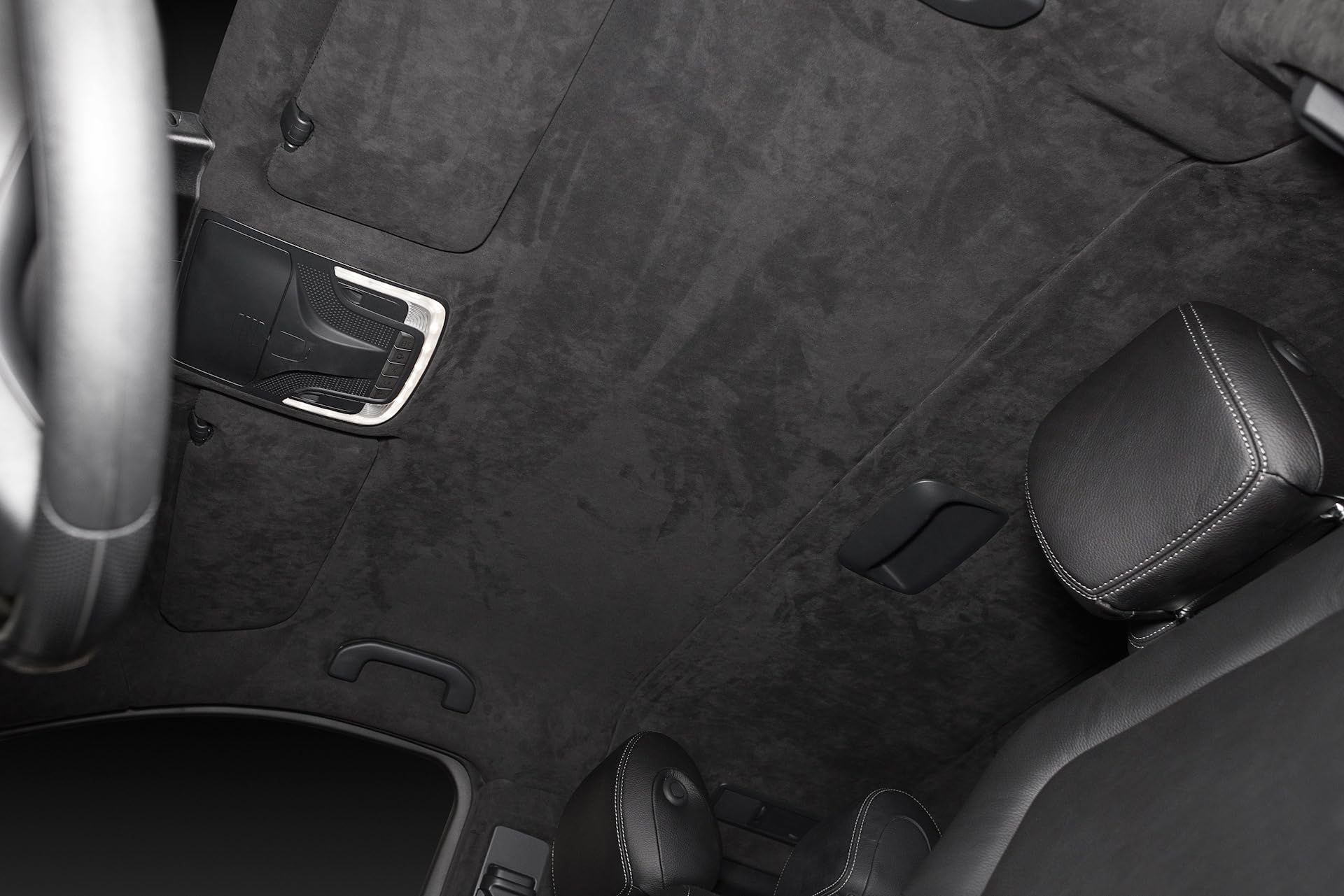 Car Elements Suede Headliner Fabric With Foam Backing 60'' W  96'' L Black Auto Suede Headliner Material Car Roof Upholstery Fab