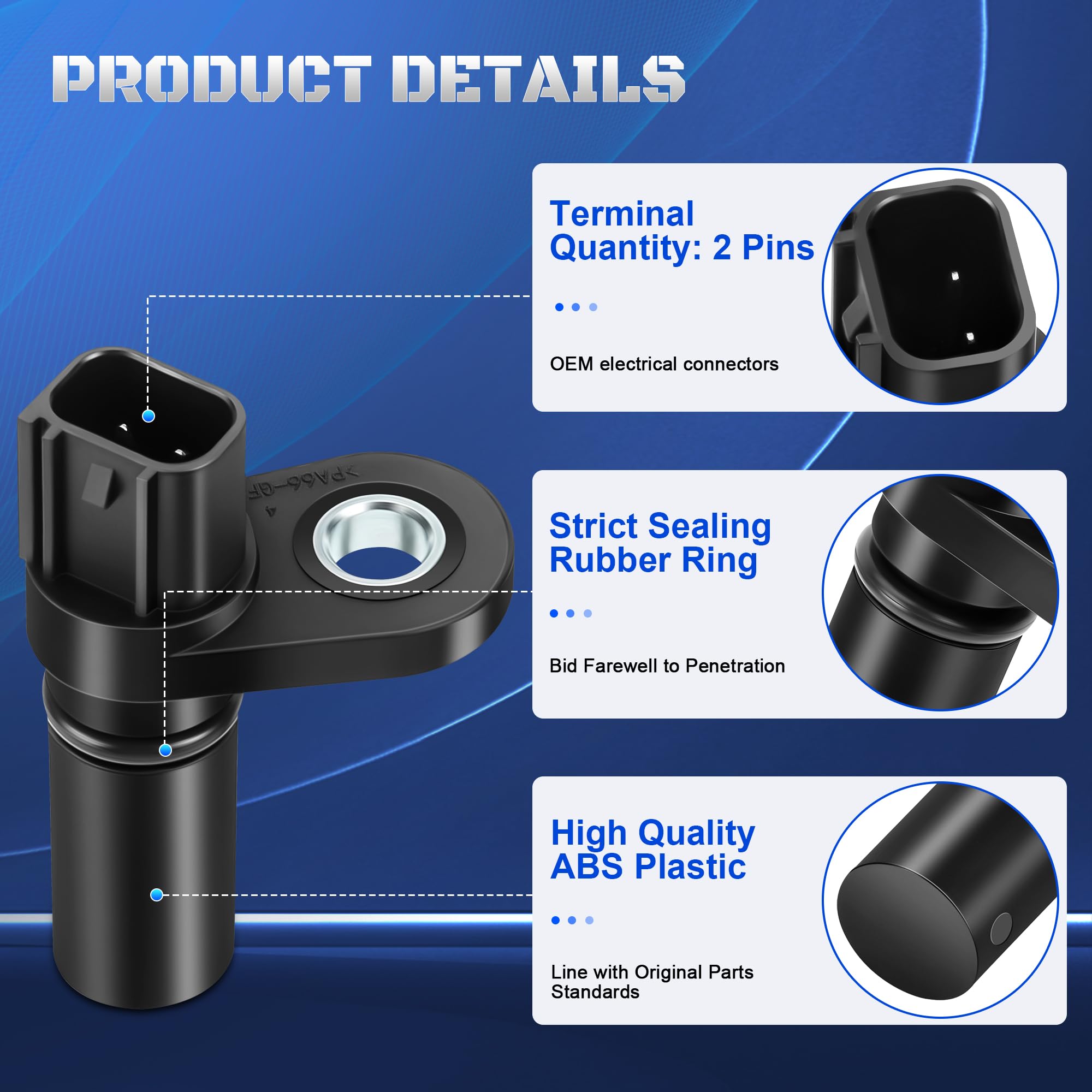 Set of 2 Camshaft Position Sensor Compatible with Ford F150 F250 F350 E150 E250 E350 Explorer Mustang Expedition Taurus Replaces