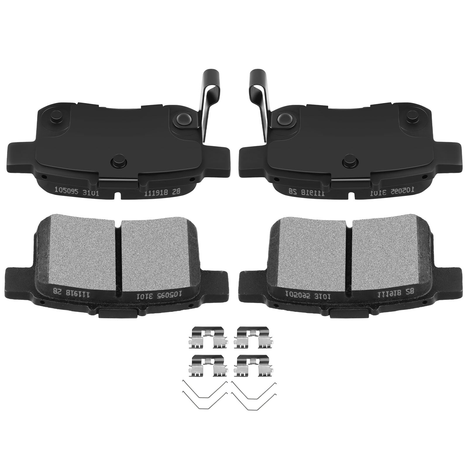 Automuto 4Pcs Rear Semi-Metallic Disc Brake Pads Set D1451 For Acura Tsx 2009-2010,For Honda For Accord 2008-2012