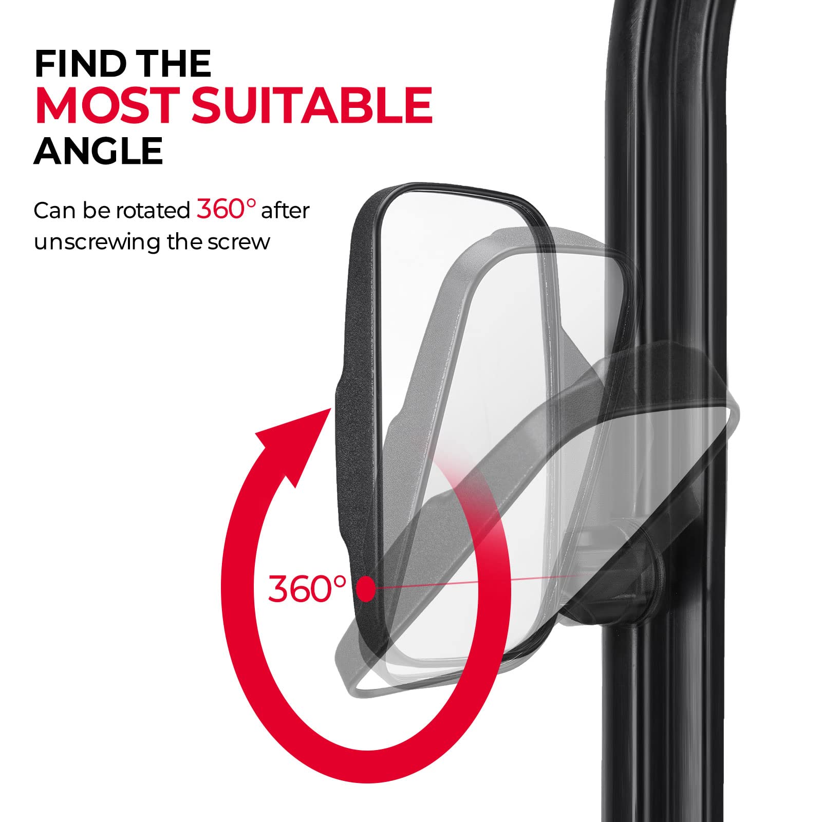 Kemimoto Utv Side Mirrors Pro-Fit Mirrors Are Compatible With Polaris Ranger General Can-Am Defender Maverick Trail Cfmoto Uforce W/Profiled Tube Adjustable Rear View Mirror With Seat Belt Bypass