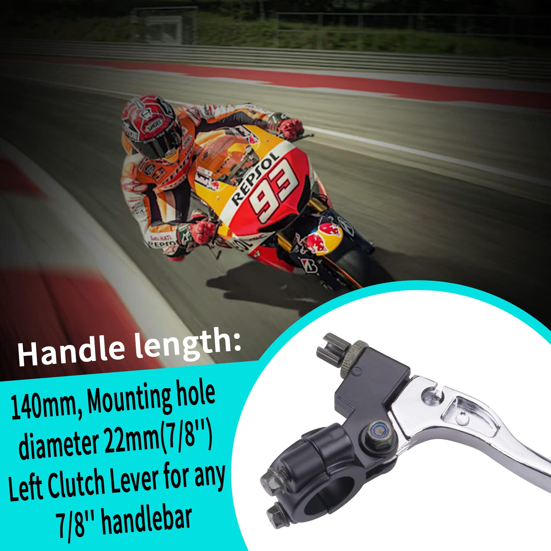 Cncmotok 7/8'' Handlebar Left Clutch Lever And 39' Clutch Cable With Adjuster Compatible With 50Cc 70Cc 90Cc 110 Cc 125Cc Ssr Apollo Dirt Pit Bikes