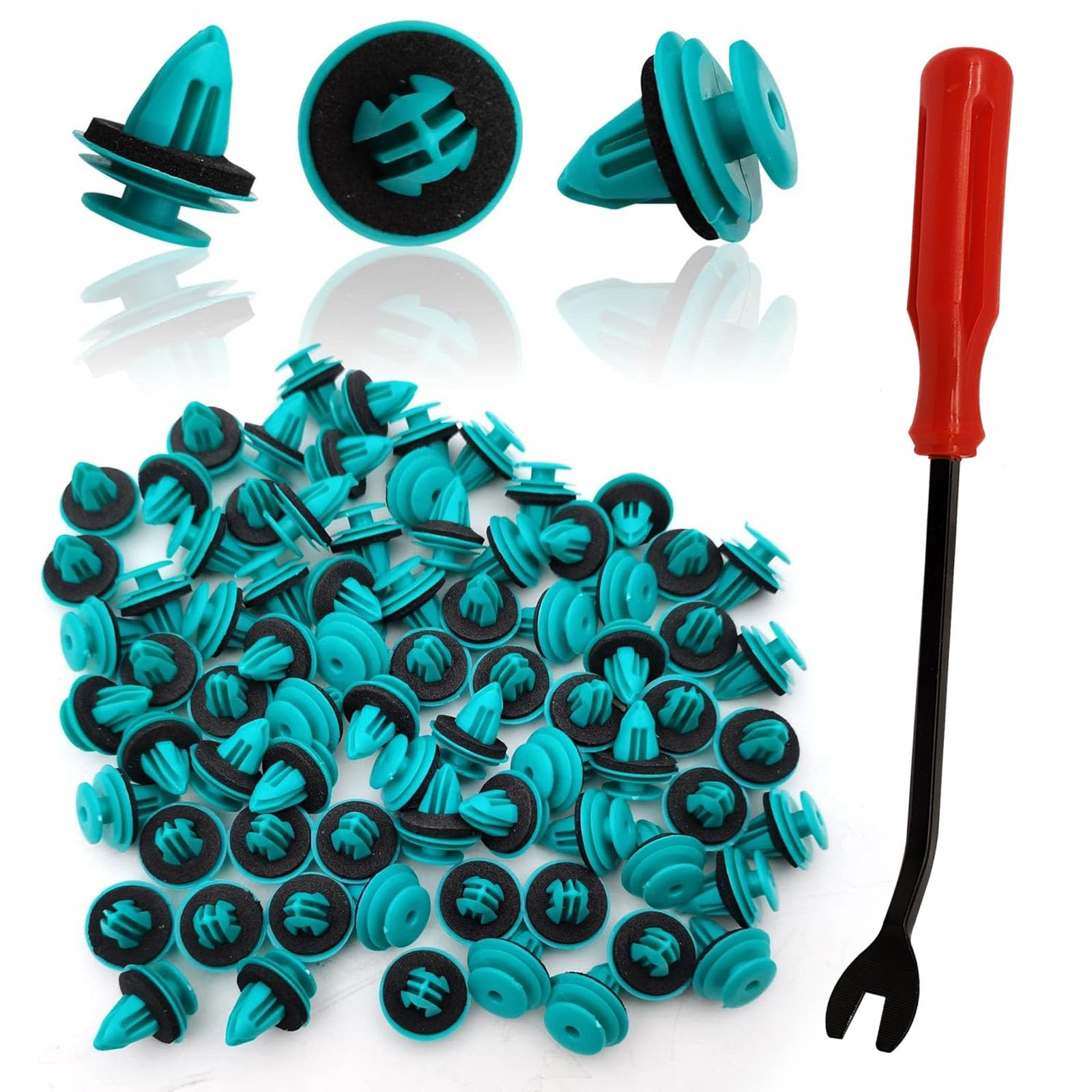 100Pcs Door Trim Panel Retainer Clips Compatible with Toyota Tacoma Sienna Cruiser Avalon Corolla Camry Tundra Sequoia Matrix Pr