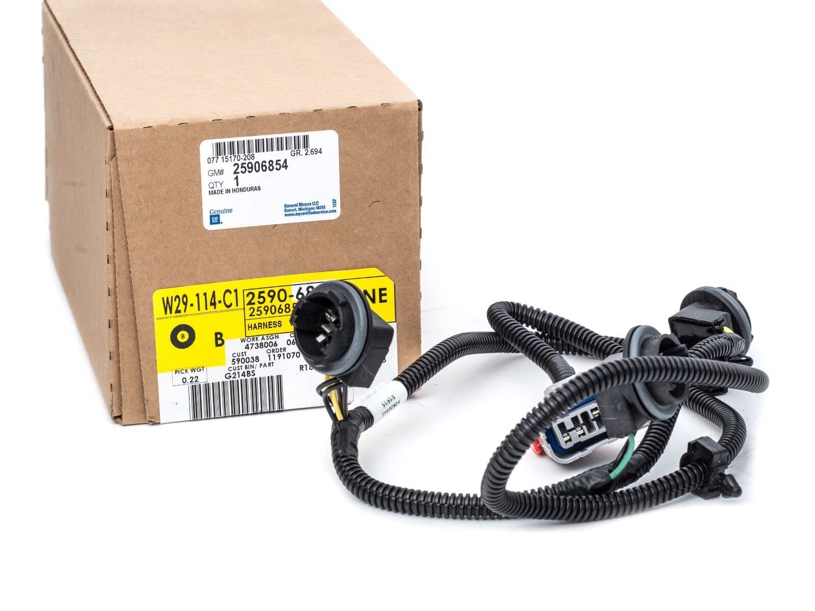 OEM NEW Rear Left Drivers Tail Light Wiring Harness 07-14 Silverado Sierra