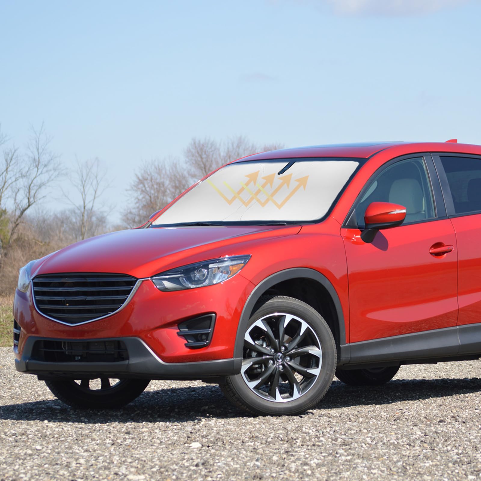 Windshield Sun Shade Car Sunshade For 2013-2015 2016 Mazda Cx5 Cx-5, Sport, Touring, Grand Touring, 4 Door Crossover Accessories