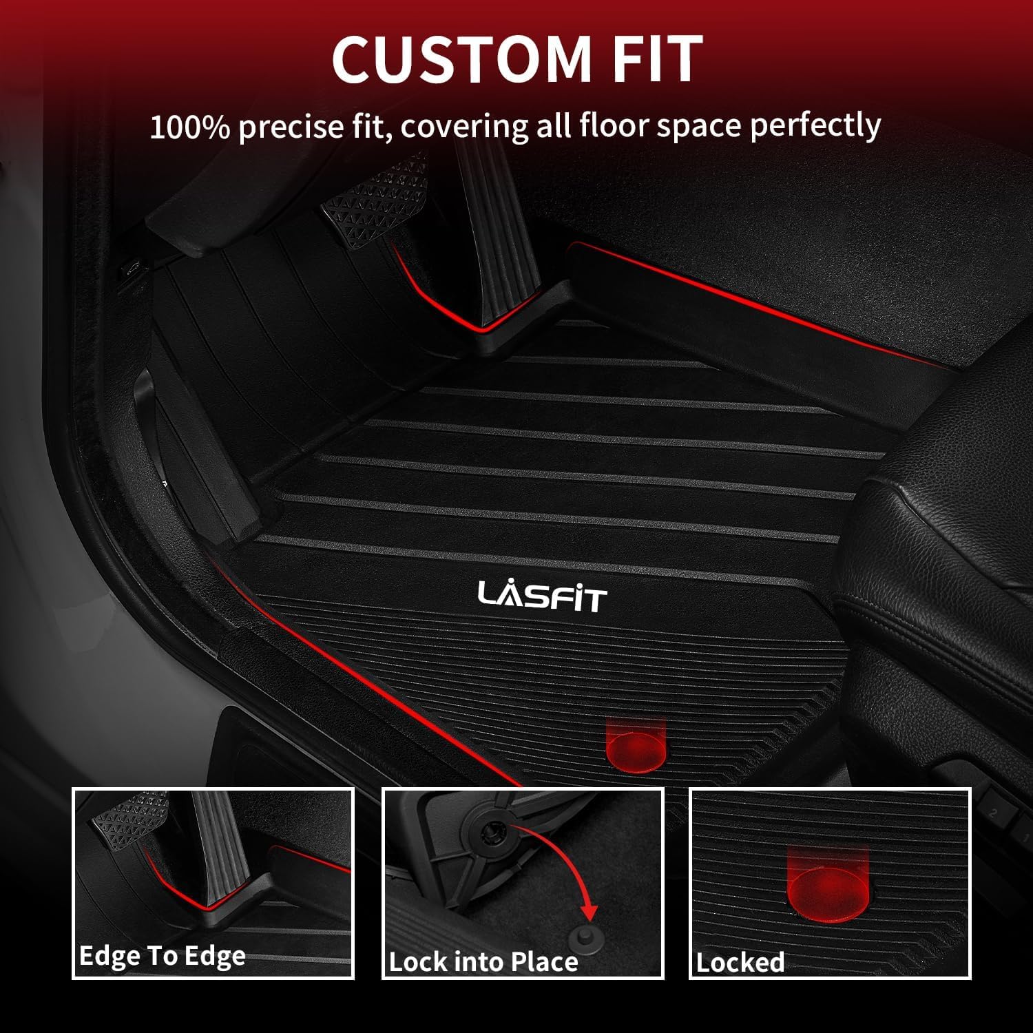 Lasfit Floor Mats For Bmw 3 Series 2012-2018 320I 328D 328I 330E 330I 335I 340I M3 Rwd & Sedan Only(Not For 335Is, X-Drive, Gt),