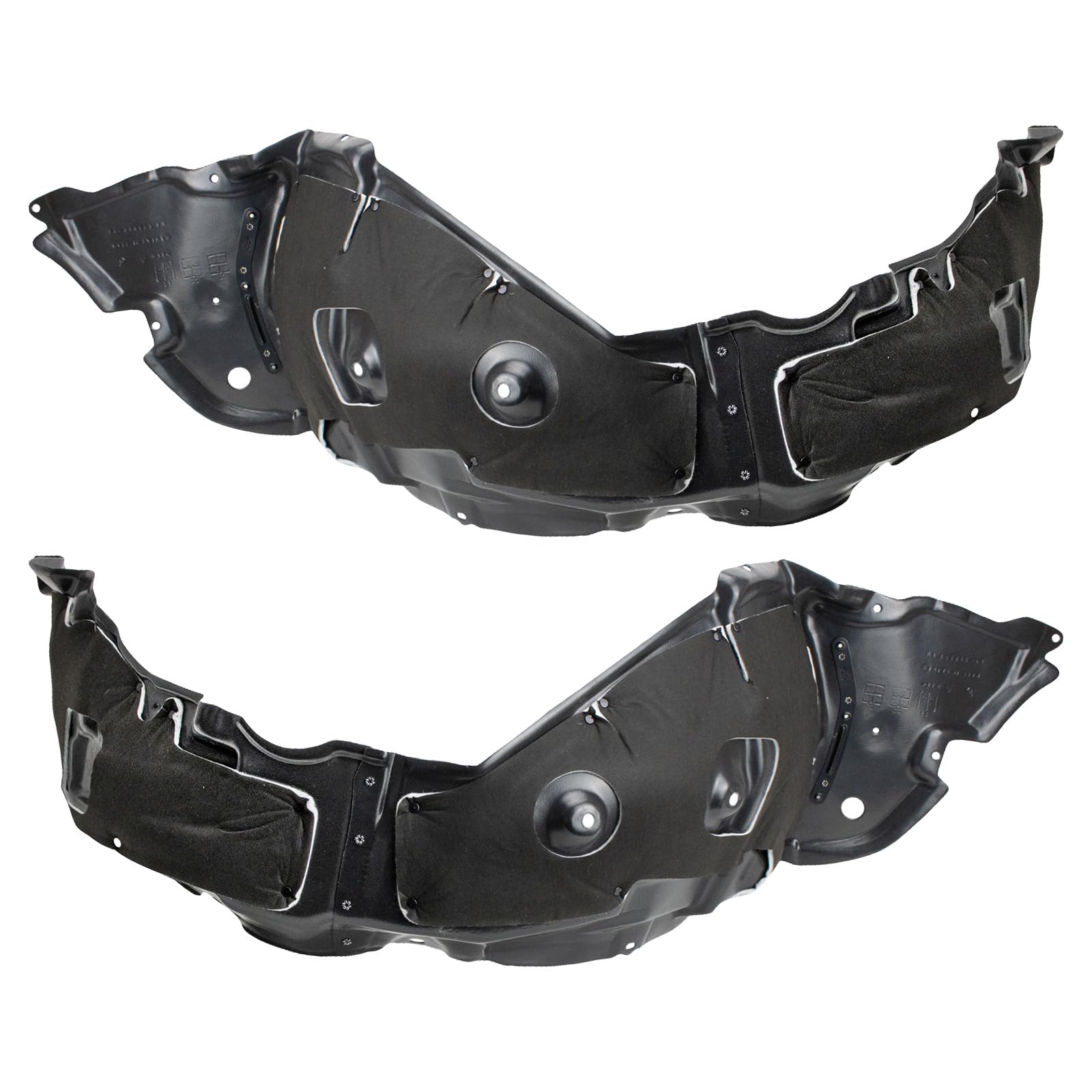Trq Front Inner Fender Liner Set Compatible With 2011-2013 Lexus Is250 Is350 Lx1248116 Lx1249116