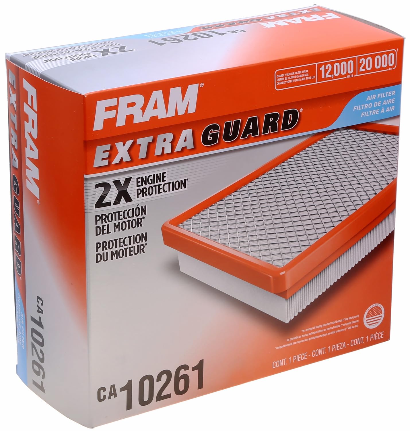 FRAM CA10261 Engine Air Filter for 2007-2022 Dodge Ram 2500-5500, Synthetic, Multi, Up to 12 Months/12,000 Miles Protection
