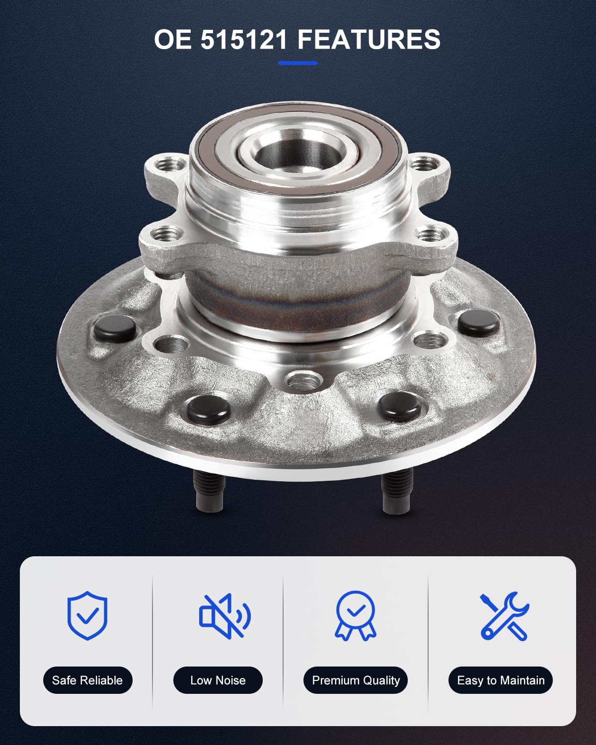 ECCPP Front 6 Lugs Wheel Bearing and Hub Assembly for 2009-2012 for Chevrolet Colorado 2009-2012 for GMC Canyon Wheel Hub Bearin