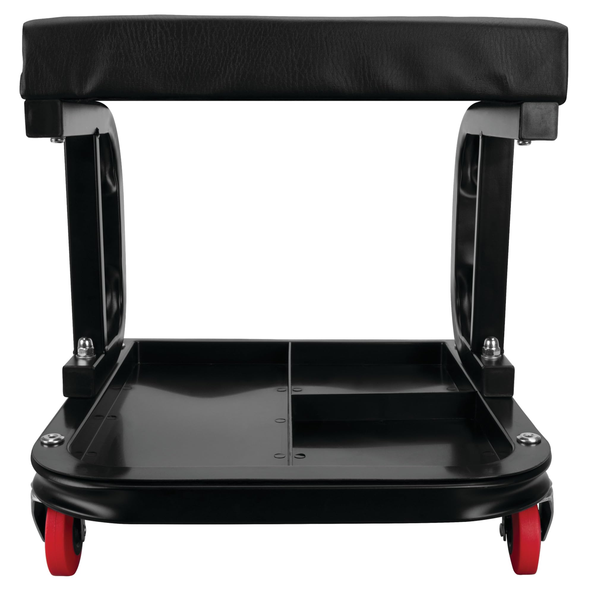 Performance Tool W85007 C-Frame Creeper Rolling Work Seat with Tool Tray for Mechanic Garages and Workshops, Black, 11.5 x 12.5-