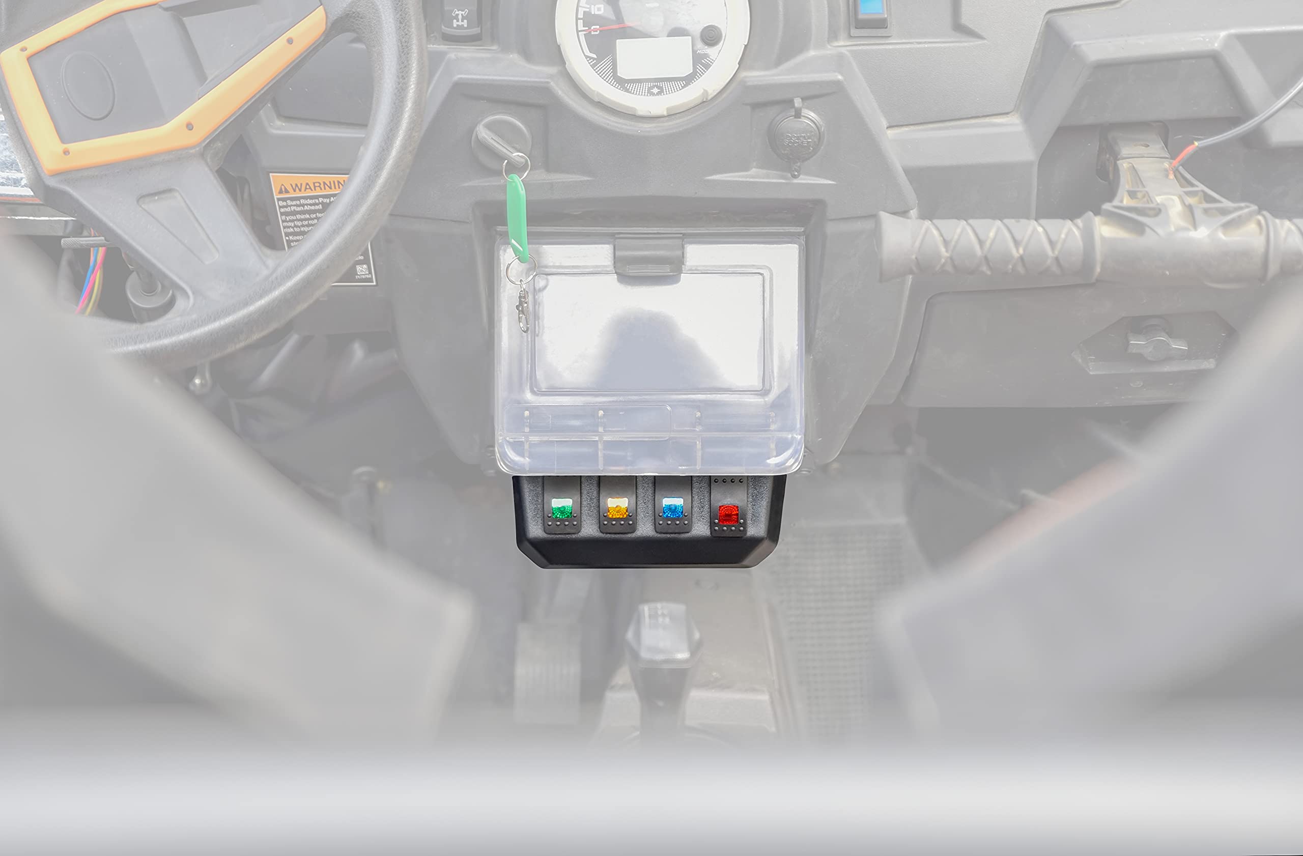 SAUTVS Switch Panel for Polaris RZR XP 1000 14-18, Under Dash Switch Case with 4 Rocker Switches for Polaris RZR XP 1000 2014-20