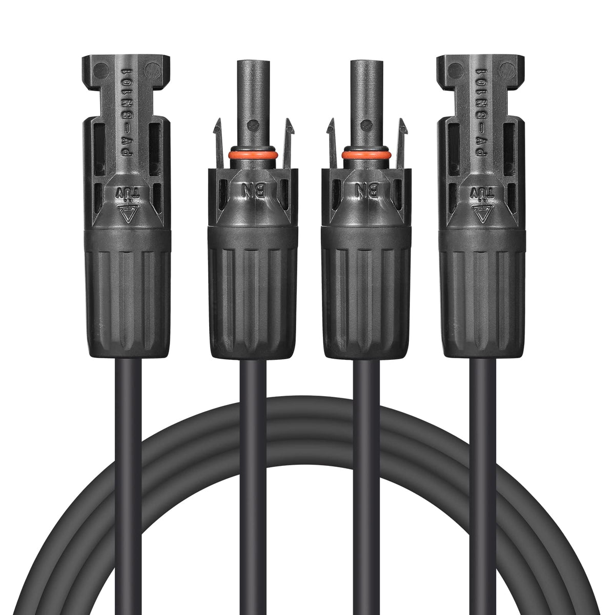 Solar Cable 30 Feet 2X12 Awg Twin Wire Solar Extension Cable, Copper Strand With Female And Male Connectors, Solar Panel Cable W