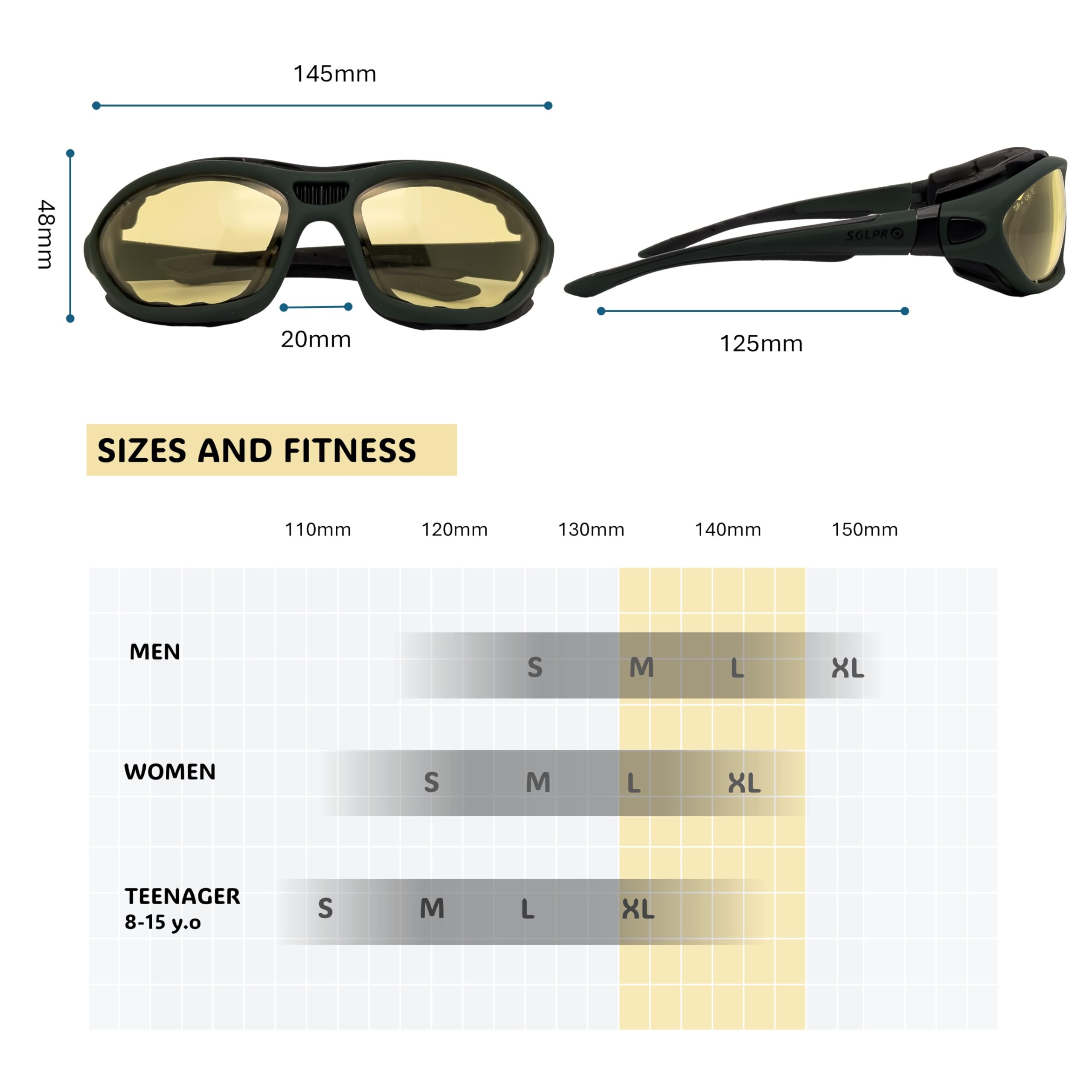 Protective Powersports Anti-Fog Safety Motorcycle Riding Sunglasses Goggle, Foam padded, Dustproof, Windproof, Hunting, Hiking,