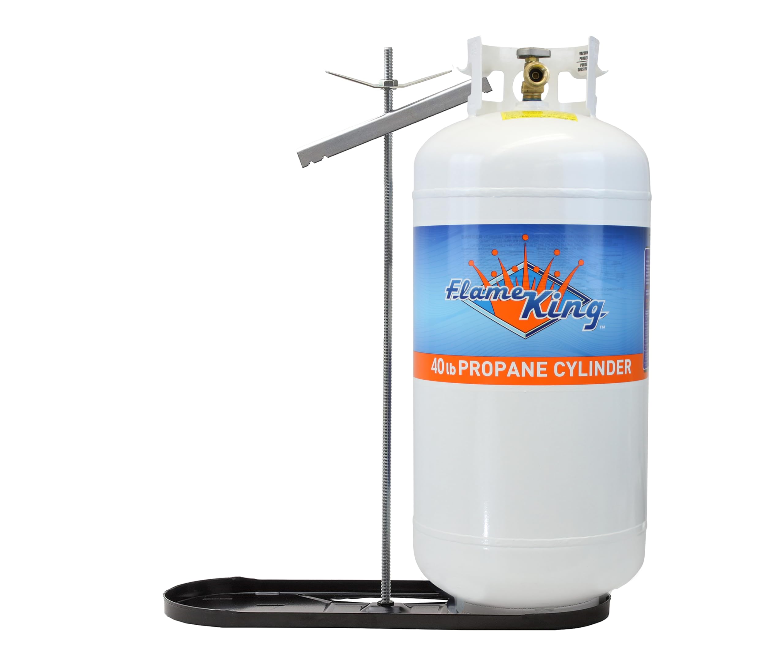 Flame King Dual RV Propane Tank Cylinder Rack for RVs and Trailers for 40lb Tanks - KT40MNT (Tanks Sold Separately)