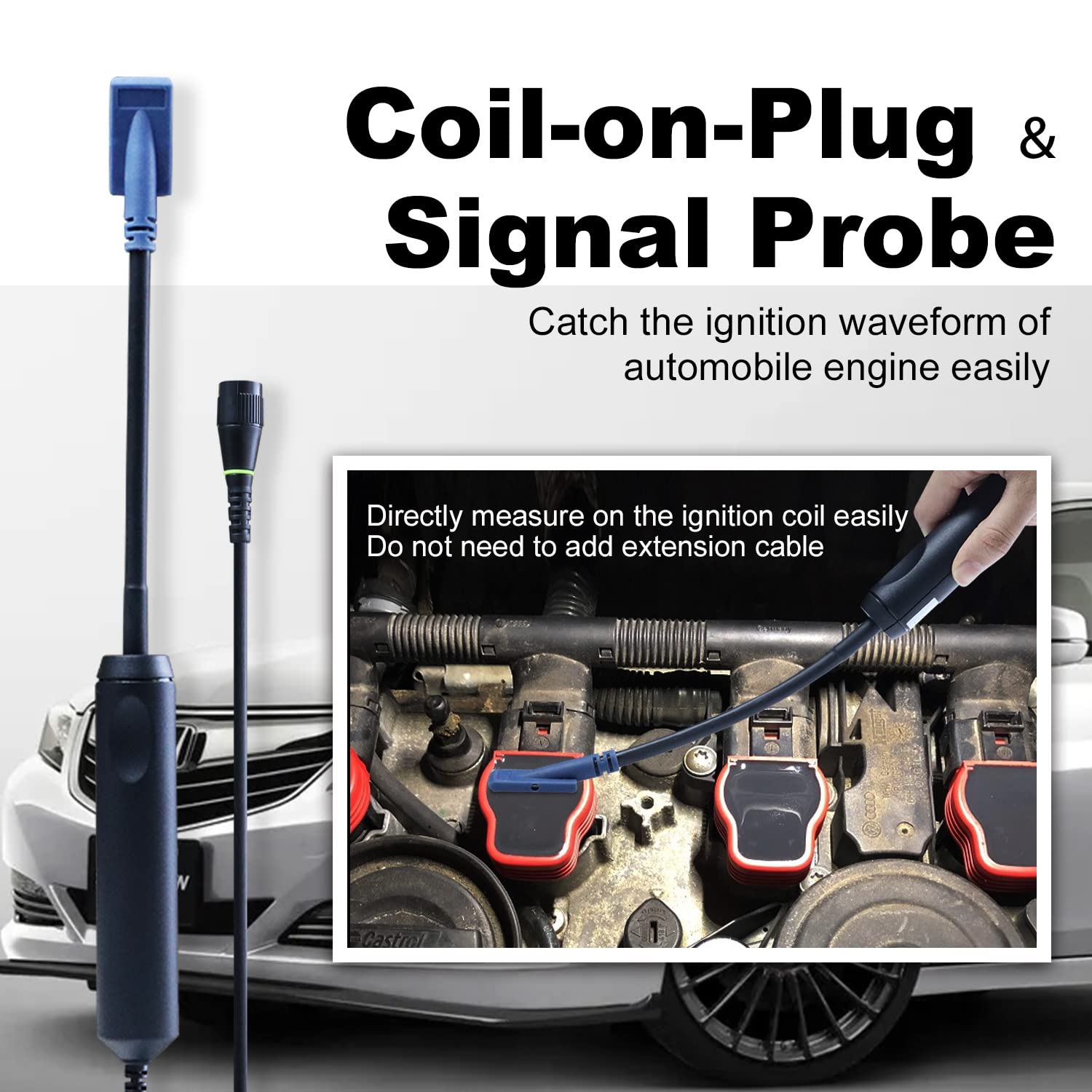 Hantek Signal Probe Coil-On-Plug Automotive Diagnosis Probe Waveform Of Automobile Engine 2M Bnc Probe (Ht20Cop)