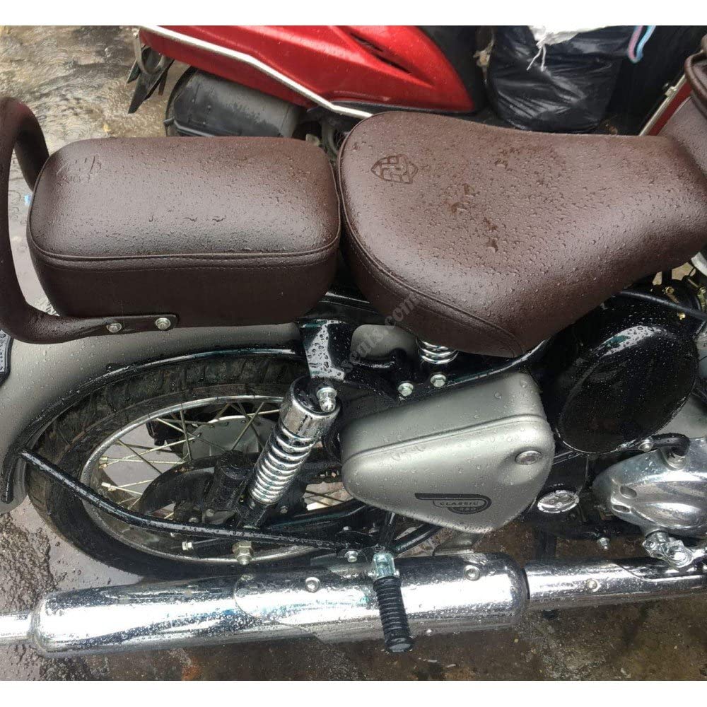 Sahara Seats Cushion Seat Cover Compatible with Classic 350/500 (Brown)