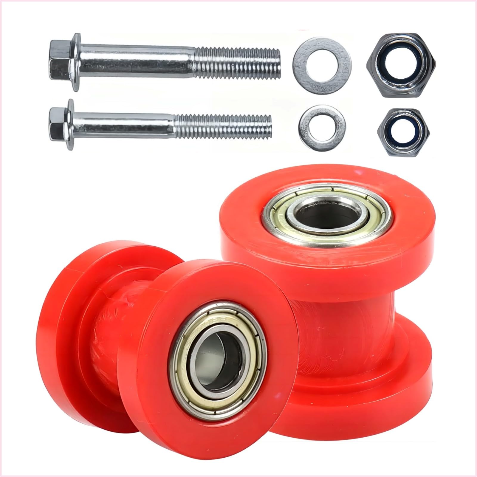 KOSIDA Upgrade 8mm & 10mm Chain Roller Tensioner Chain Roller Pulley Tensioner Wheel Guide Per for Motorcycle Mini Bike XR125 SS