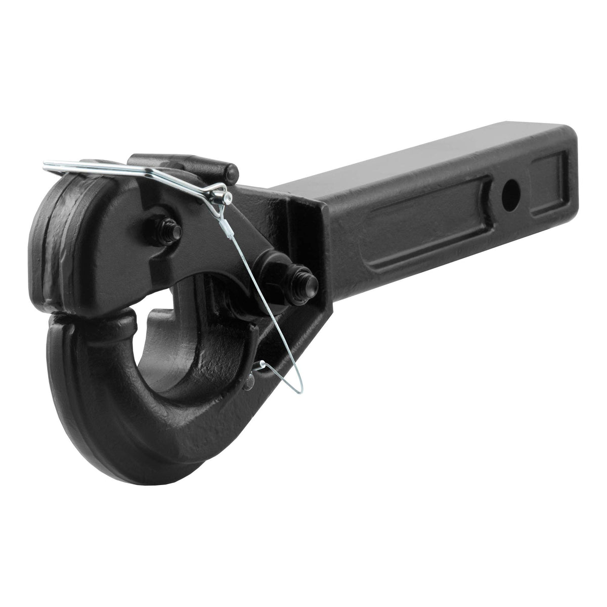 Curt 48004 Pintle Hook Hitch For 2-Inch Receiver, 20,000 Lbs, Fits 2-1/2-Inch Lunette Ring, Gloss Black Powder Coat