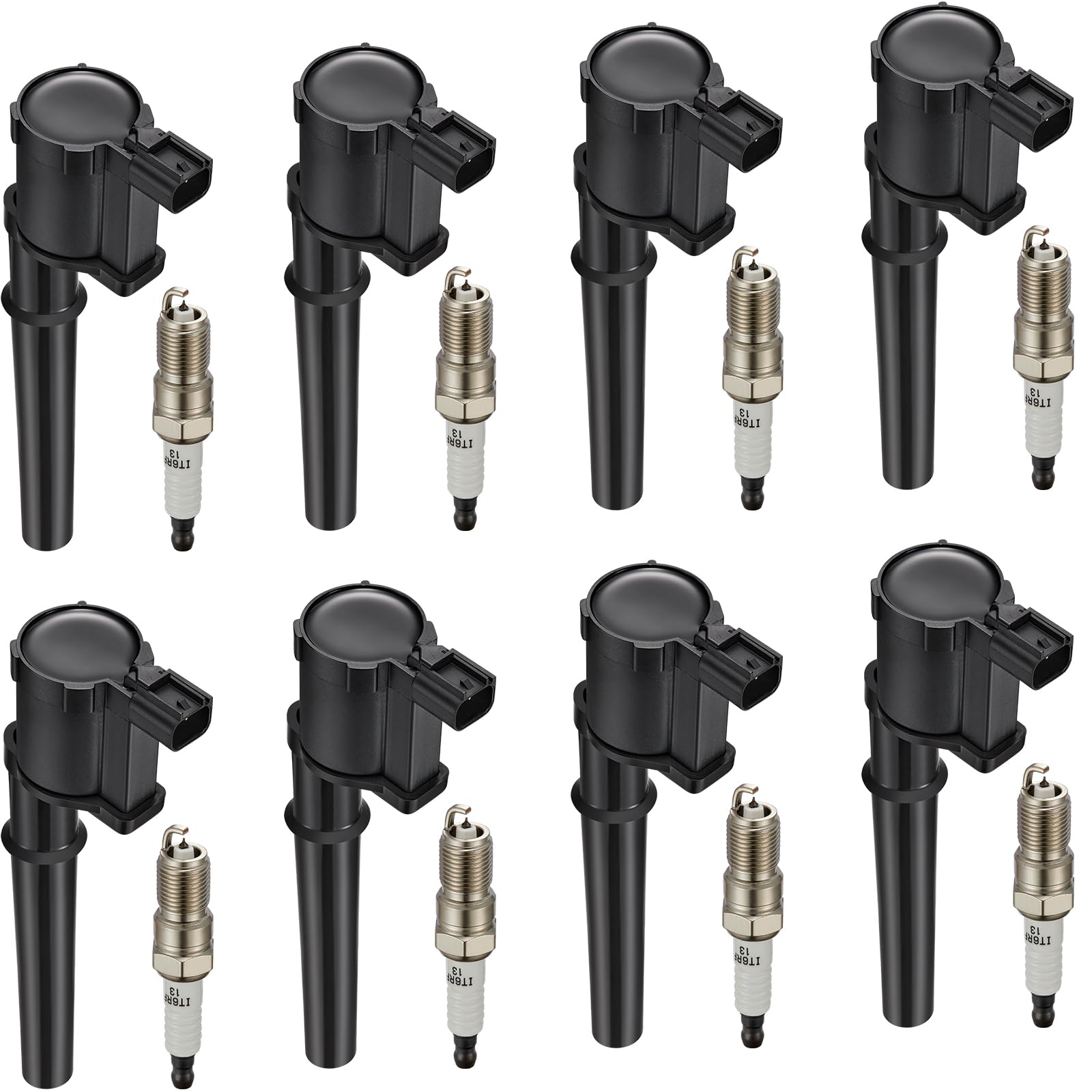 Bdfhyk Ignition Coils Uf191 And Iridium Spark Plug Sp493 Compatible With Lincoln Aviator Avanti,Compatible With Mercury Marauder