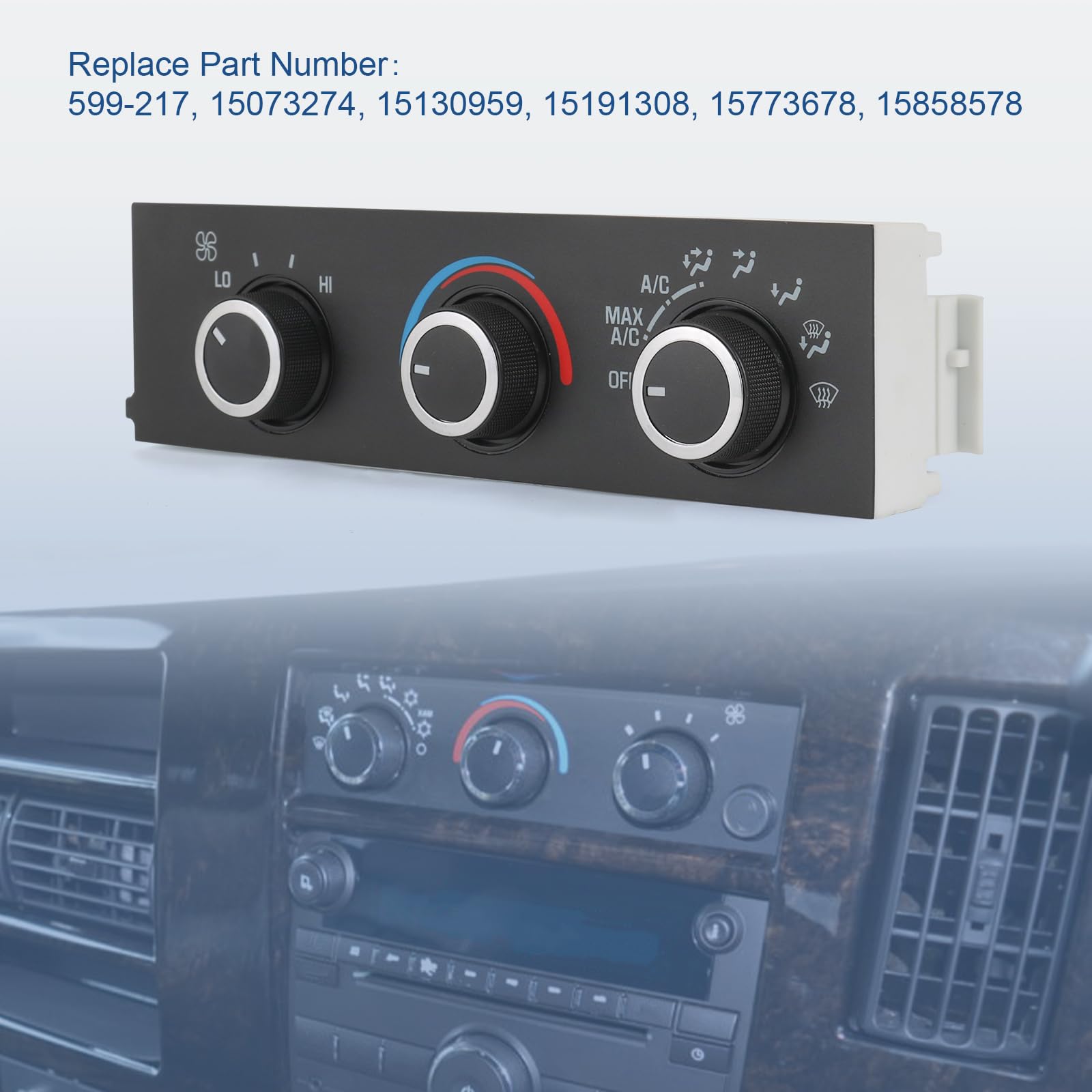 Dicmic Front A/C Heater Climate Control Module Compatible With 1996-2014 Chevrolet Express 1500 Gmc Savana 1500 1996-2020 Chevro