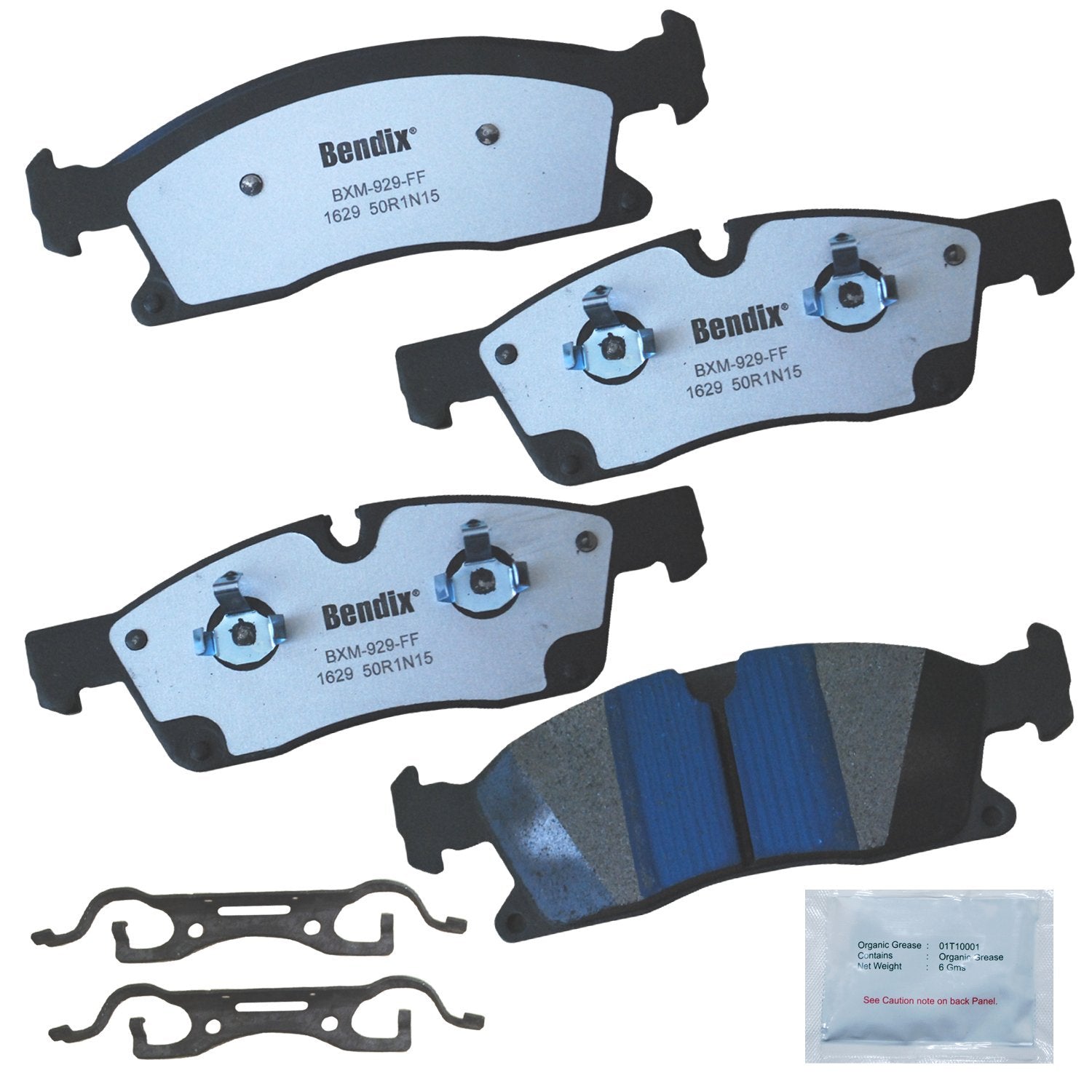 Bendix Fleet Metlok Mkd1629Fm Semi-Metallic Front Brake Pads For Select Models Dodge Durango,Jeep Grand Cherokee,Benz Gl350,Gl45