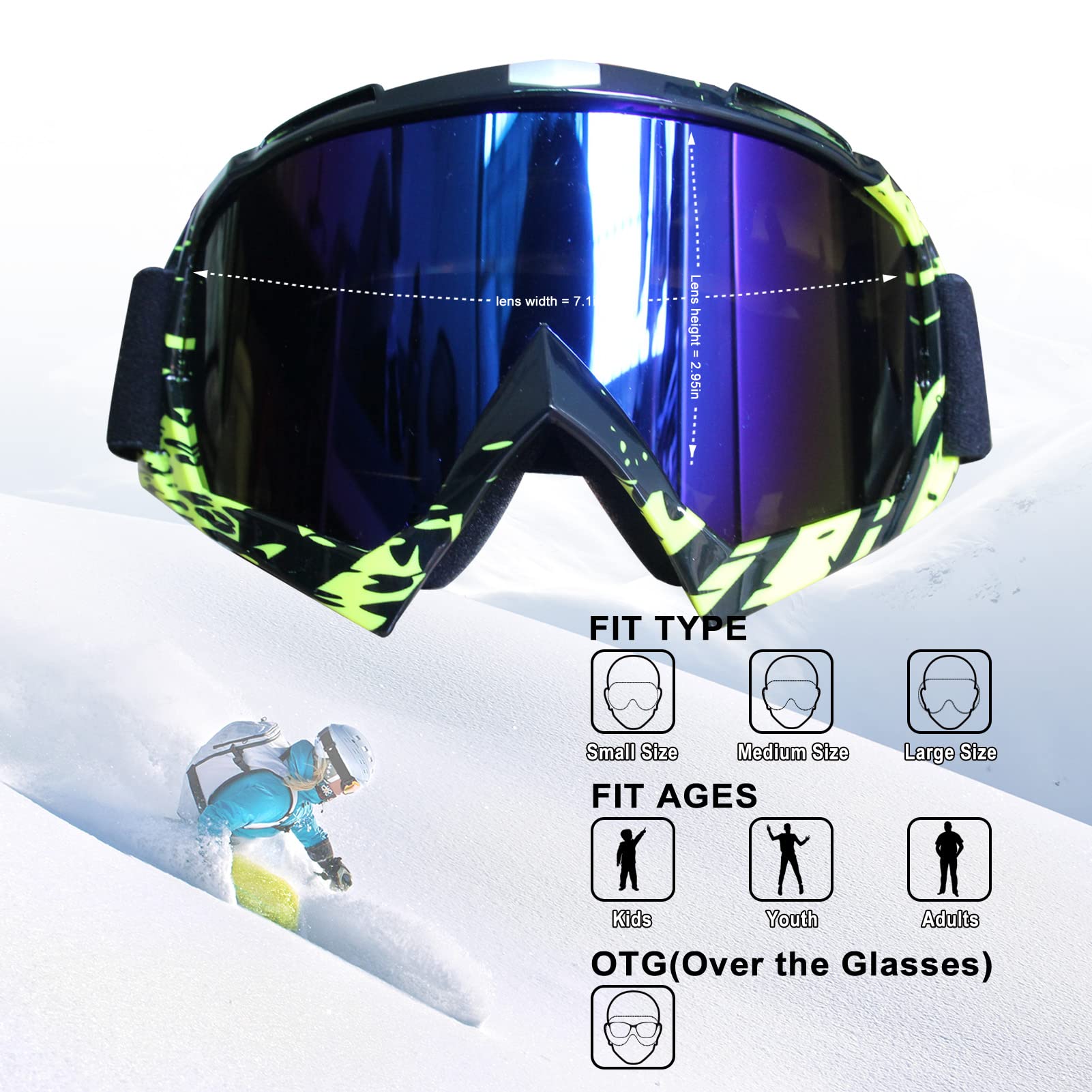 Dirt Bike Goggles Atv Motocross Goggles Motorcycle Goggles Mx Off Road Goggles For Men Women Adult Youth Riding Racing