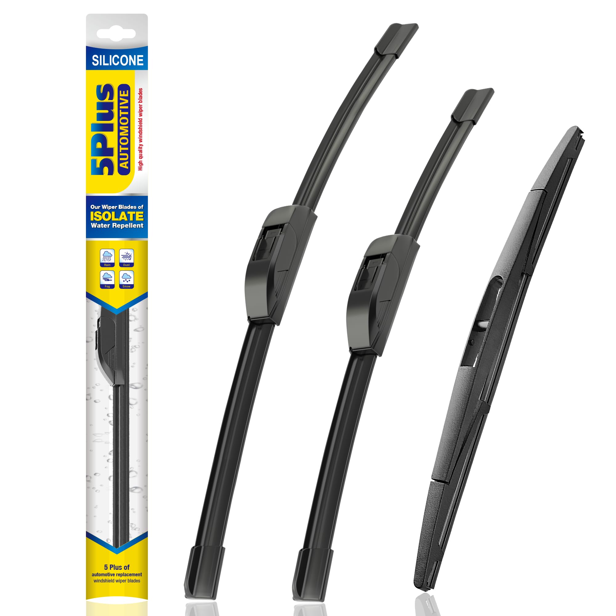 5 Plus Silicone Windshield Wipers Replacement For 2005-2012 Nissan Pathfinder, 2005-2015 Nissan Xterra Wiper Blades(Set Of 3),Au